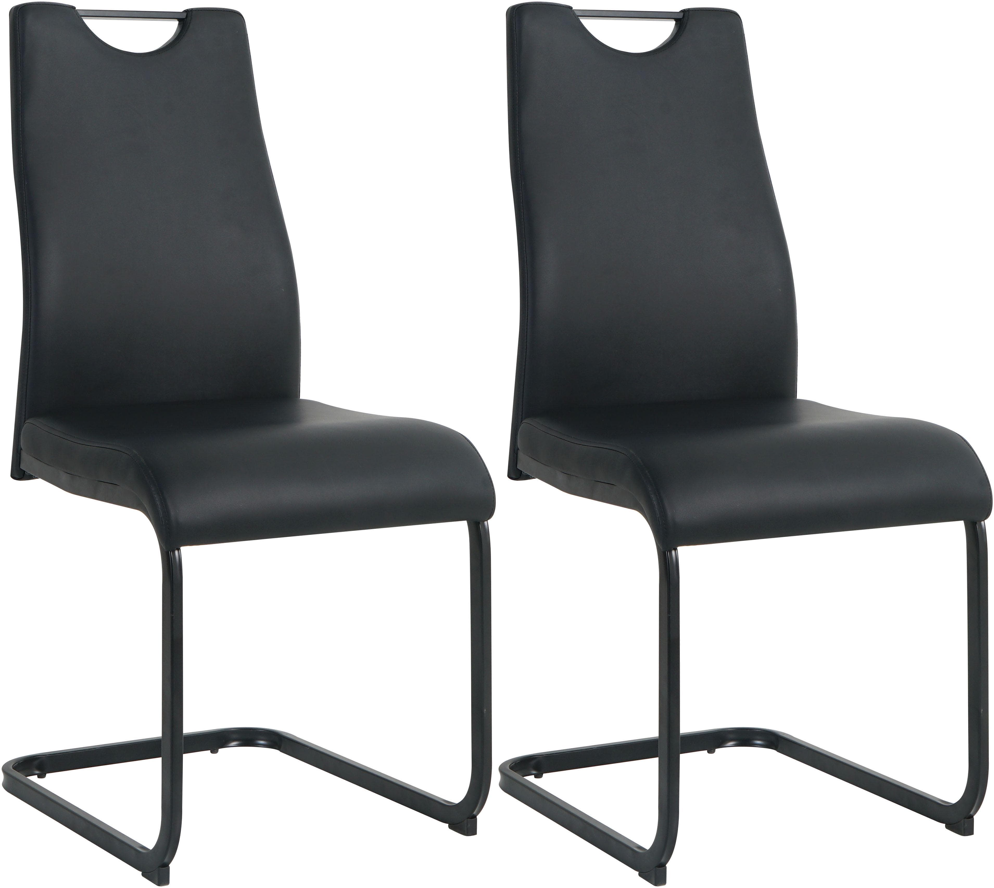 Freischwinger INOSIGN Schwarz 2er-Set mit Wellenunterfederung