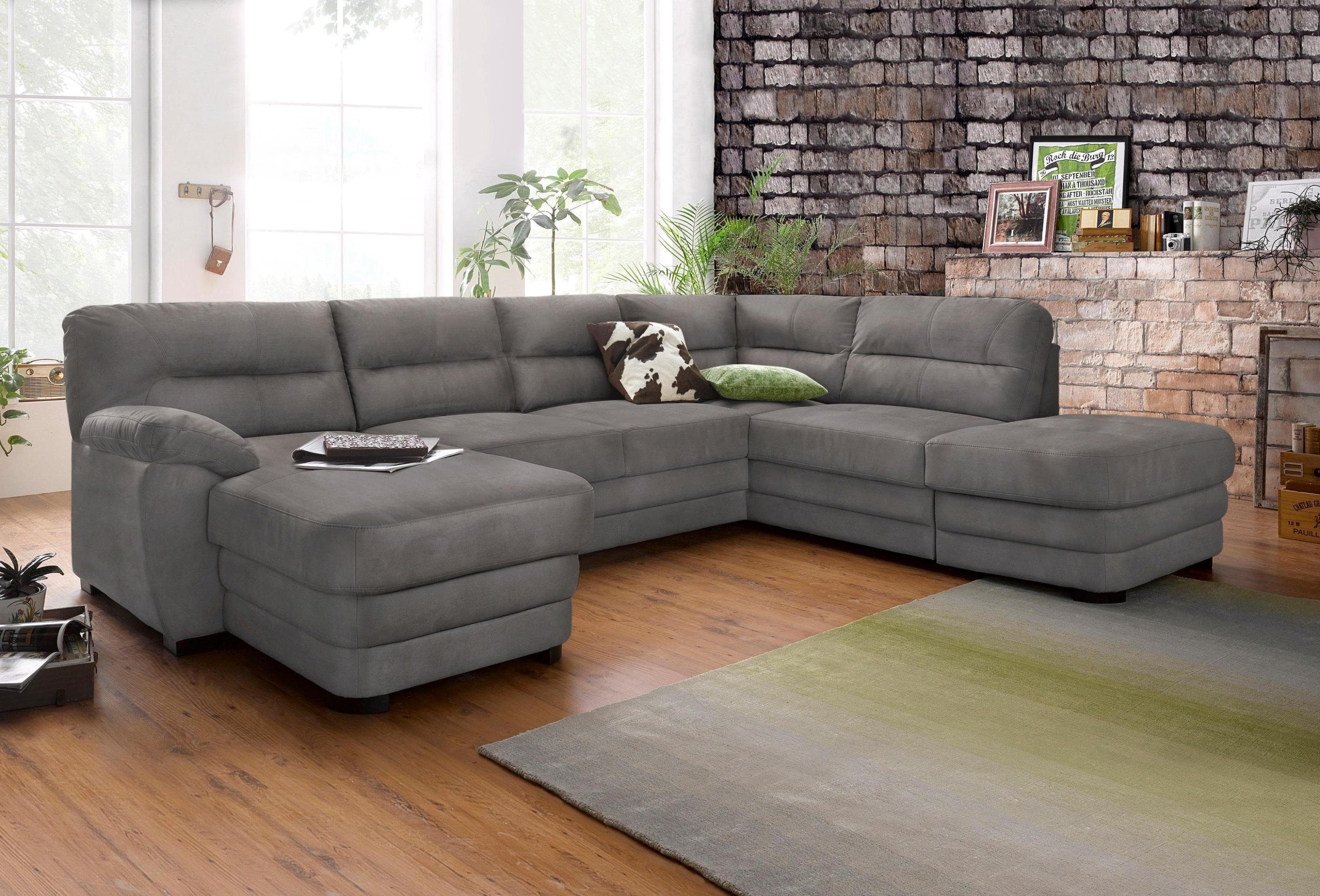 Polstergarnitur COTTA "Royale U-Form" Grau