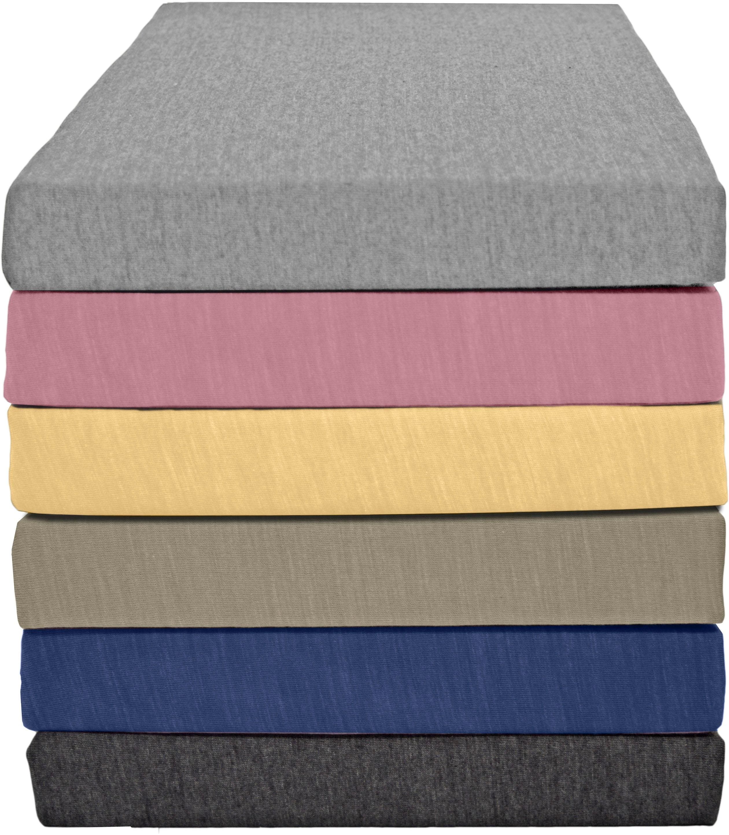 KUM Spannbettlaken Polycotton Anthrazit Meliert