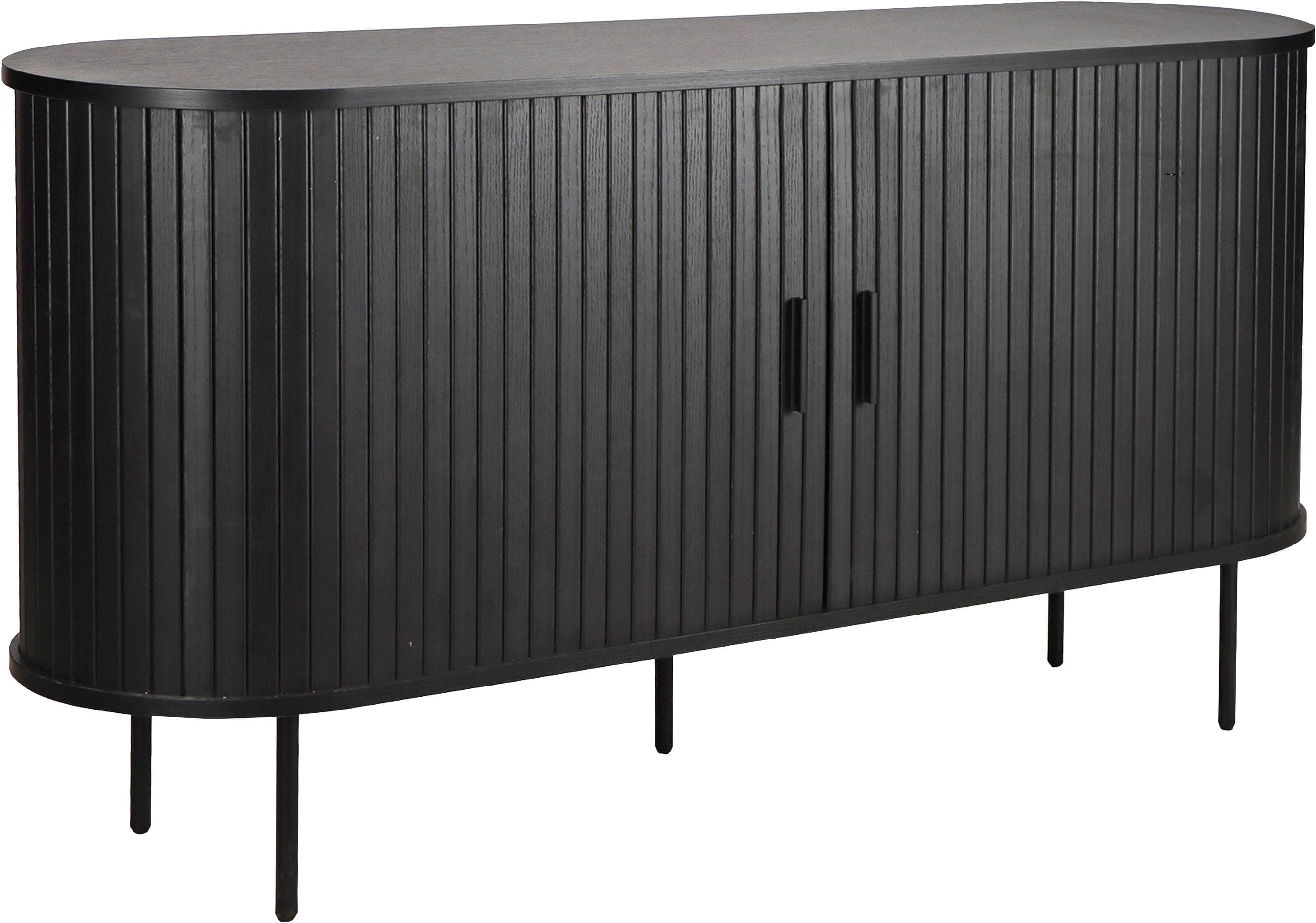 Sideboard HOME AFFAIRE Schwarz mit Schiebetüren