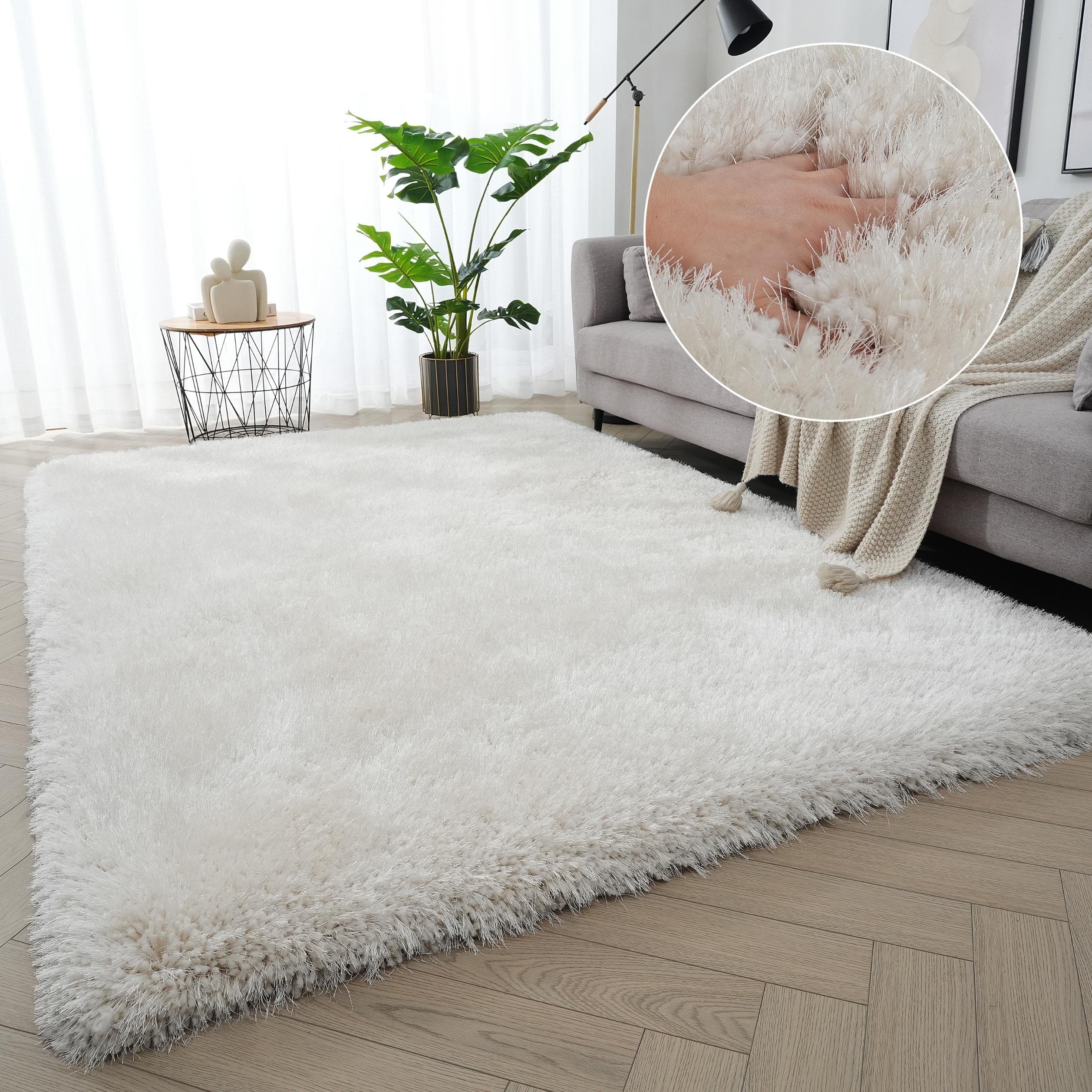 Hochflor-Teppich Micro Exclusiv Creme my home