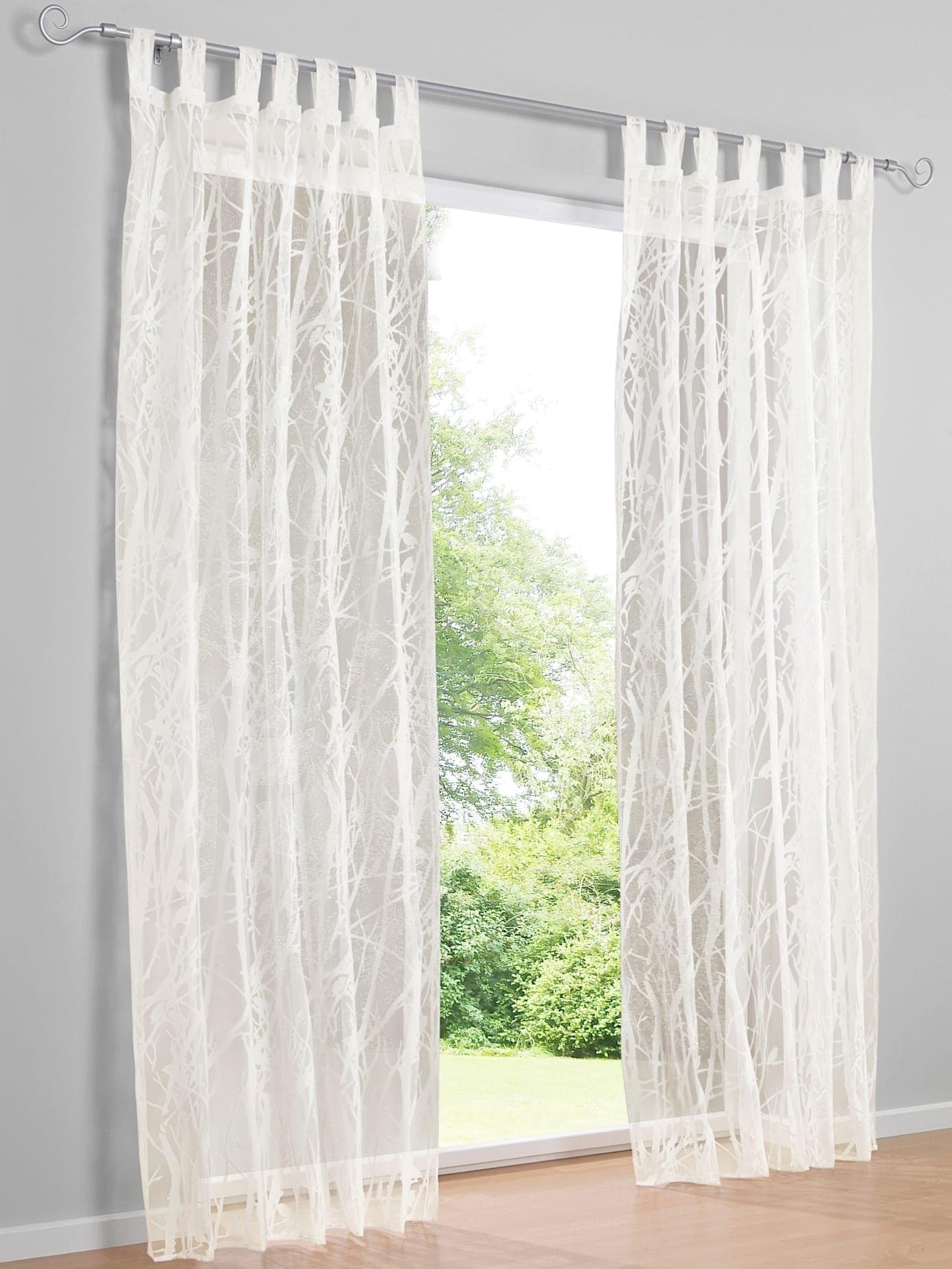 Gardine HEINE HOME Gr. 3 Weiß Polyester Viskose