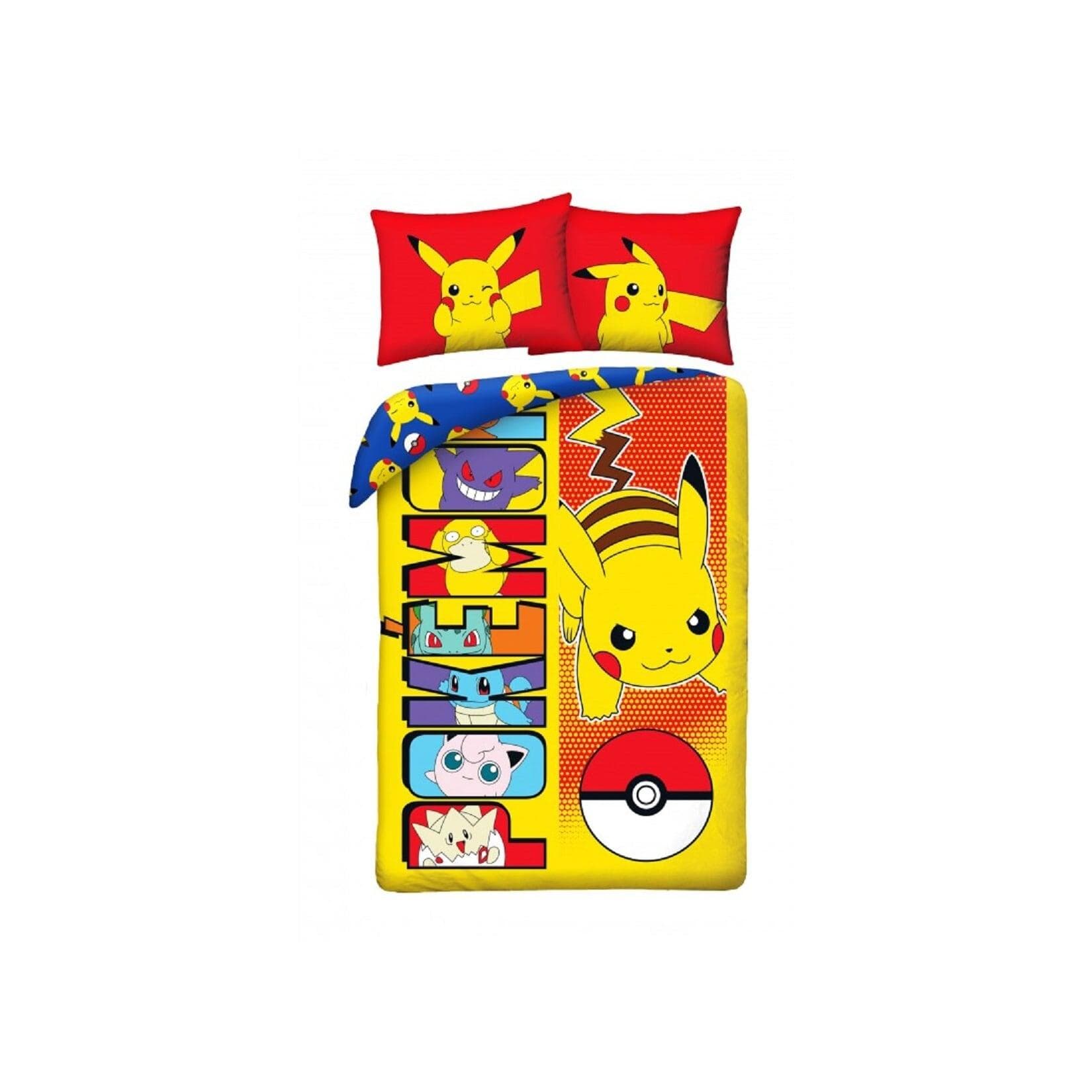 Pokémon Bettwäsche Set Baumwolle Bettdeckenbezug 140 x 200 cm