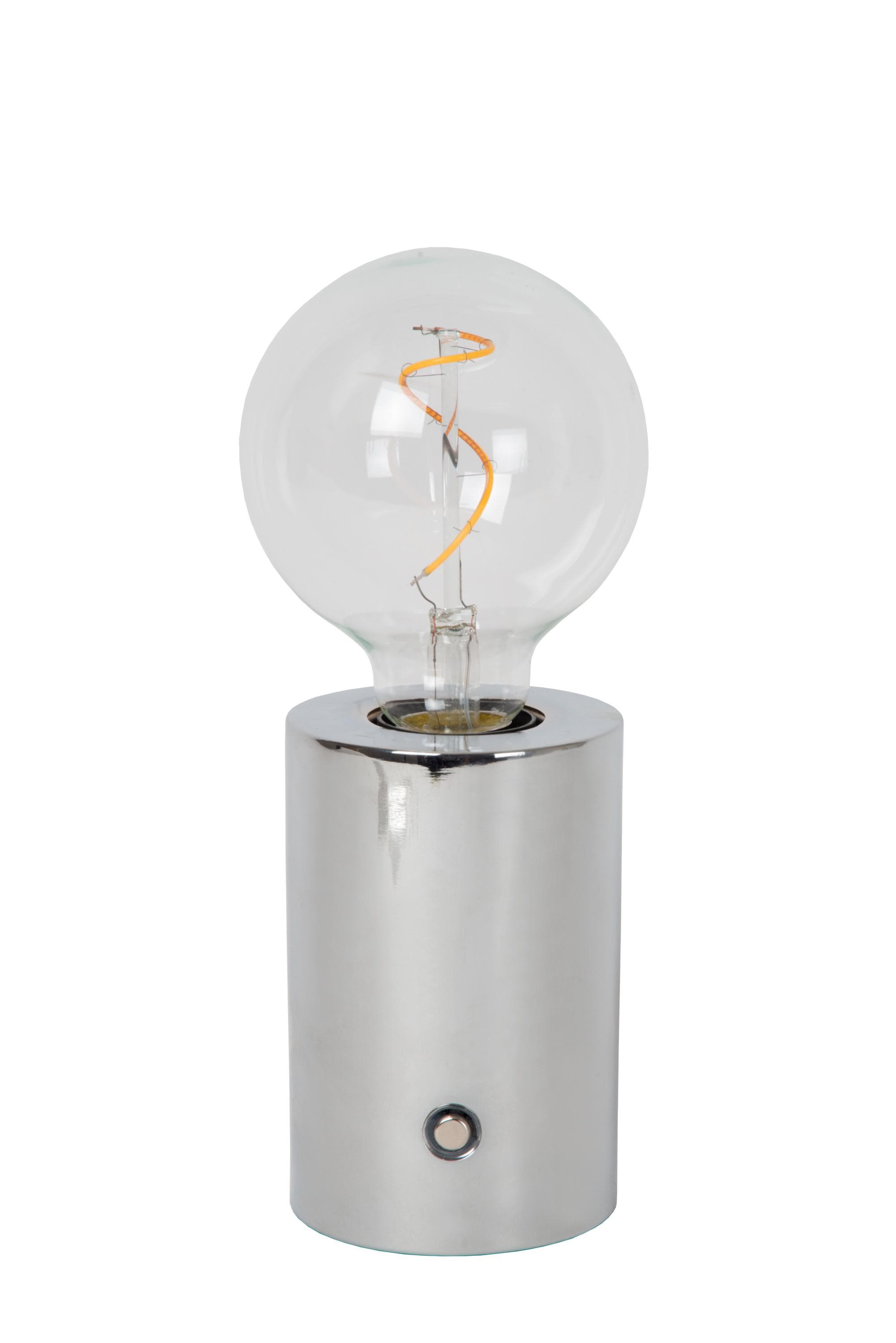 Akku-Tischlampe Vivo Chromfarben Metall