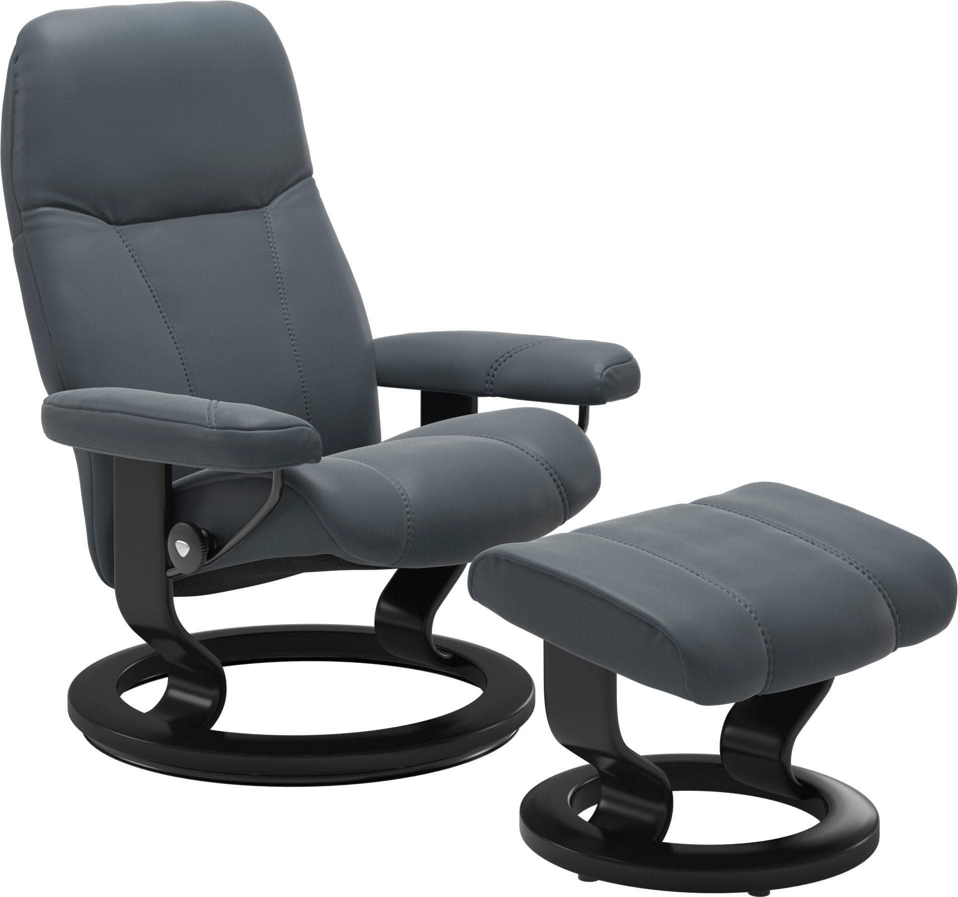 STRESSLESS Consul Relaxsessel Atlantic Blue mit Hocker