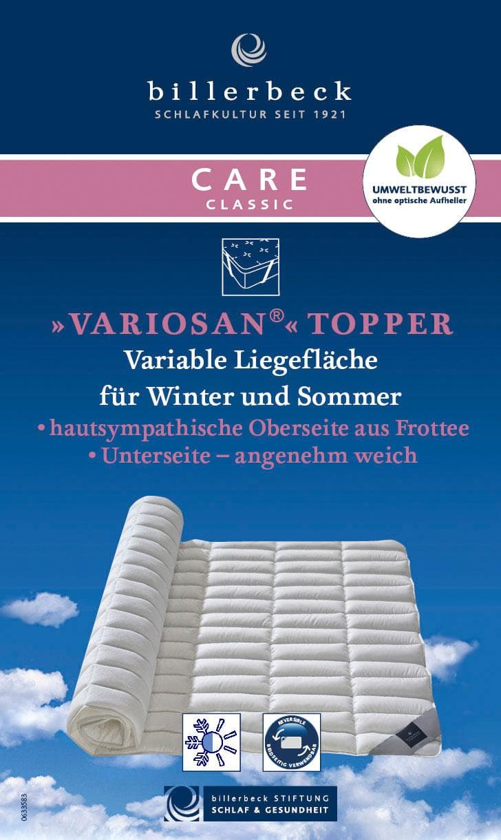 Billerbeck Matratzenauflage 743 Variosan Weiß Baumwolle Schurwolle