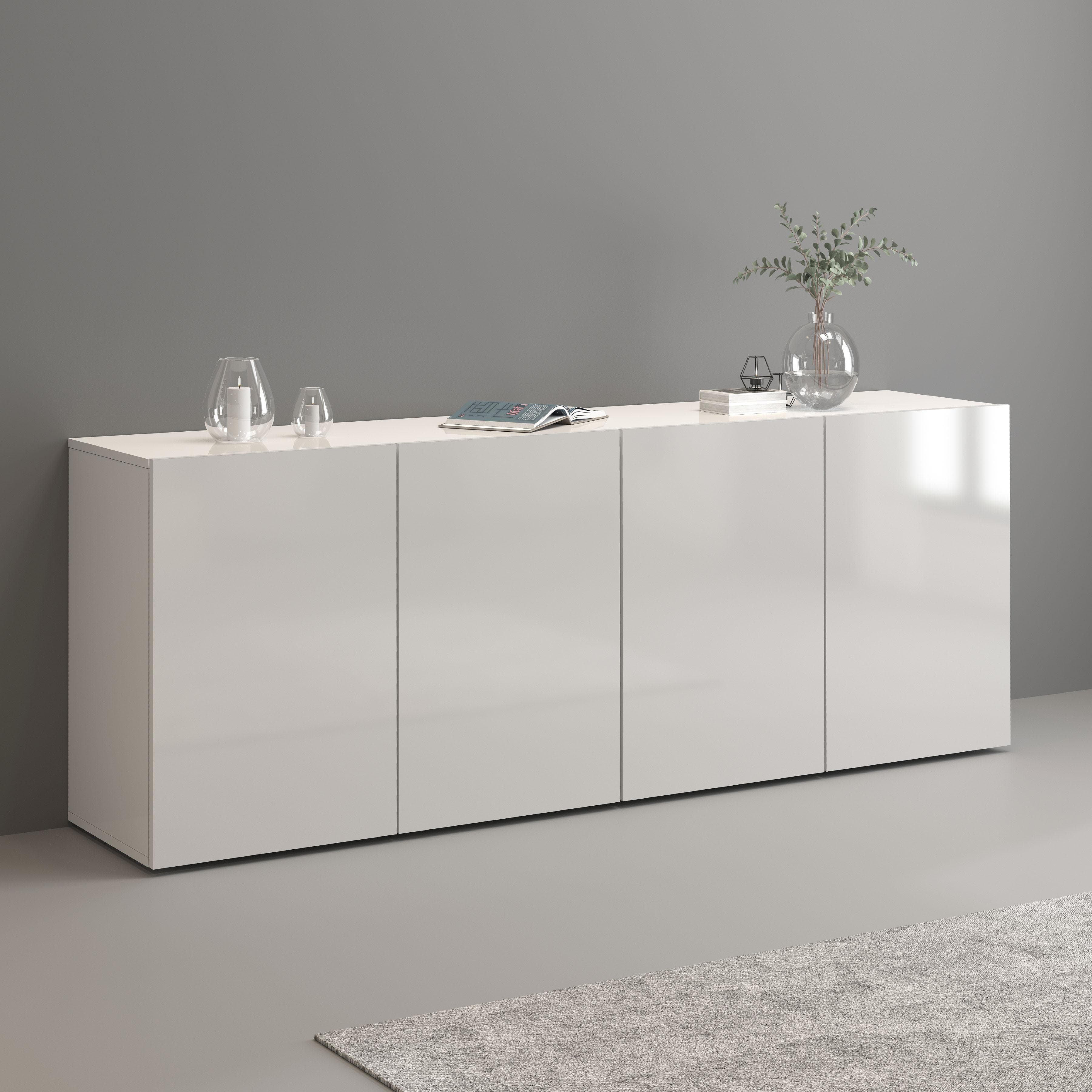 OTTO HOME Sideboard Egypt Weiß Hochglanz 4 Türen