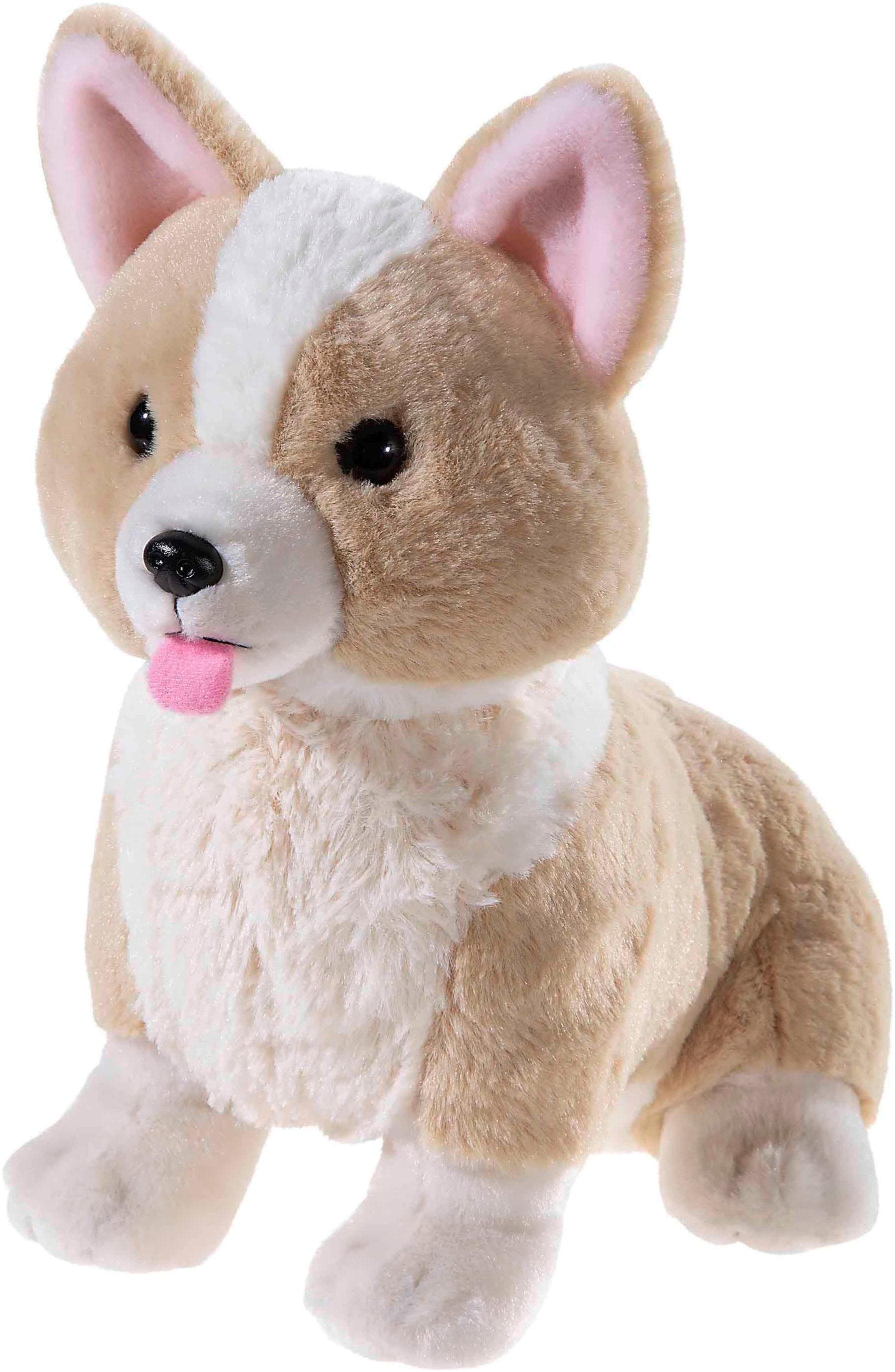 HEUNEC Plüsch-Corgi Kuscheltier 28 cm Braun/Weiß