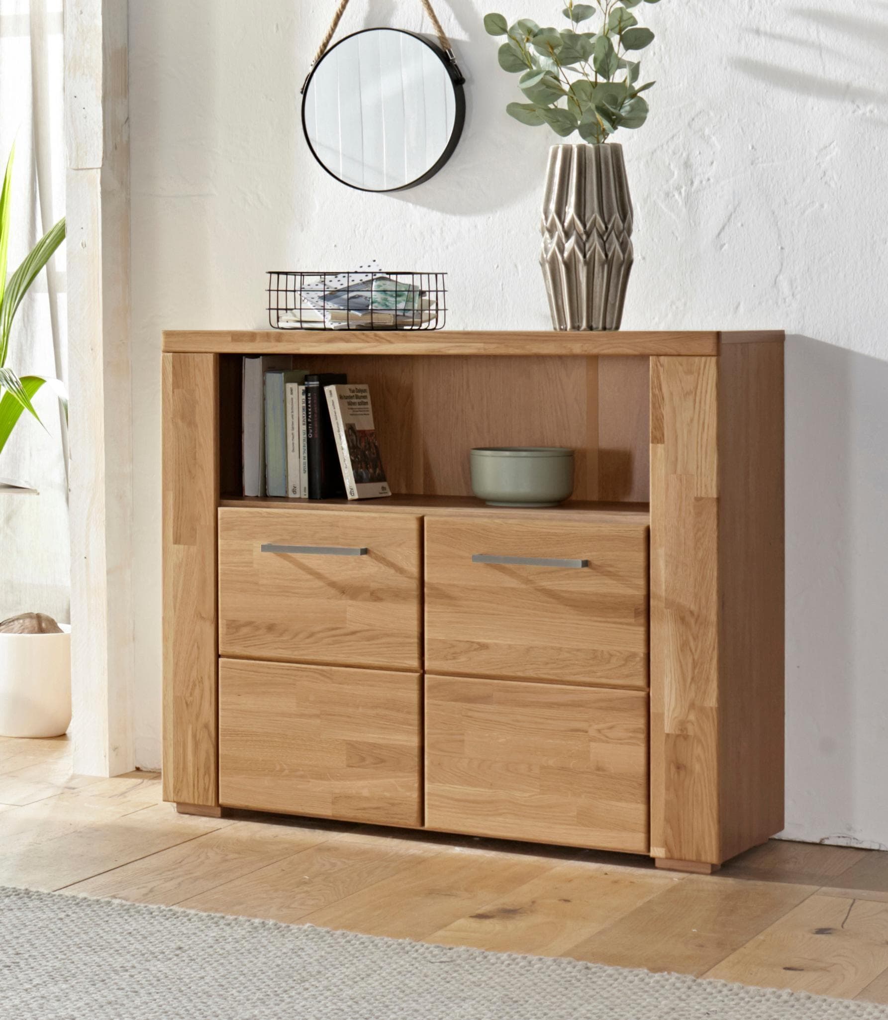 OTTO HOME Kommode Celle Eiche teilmassiv Fronten Massivholz