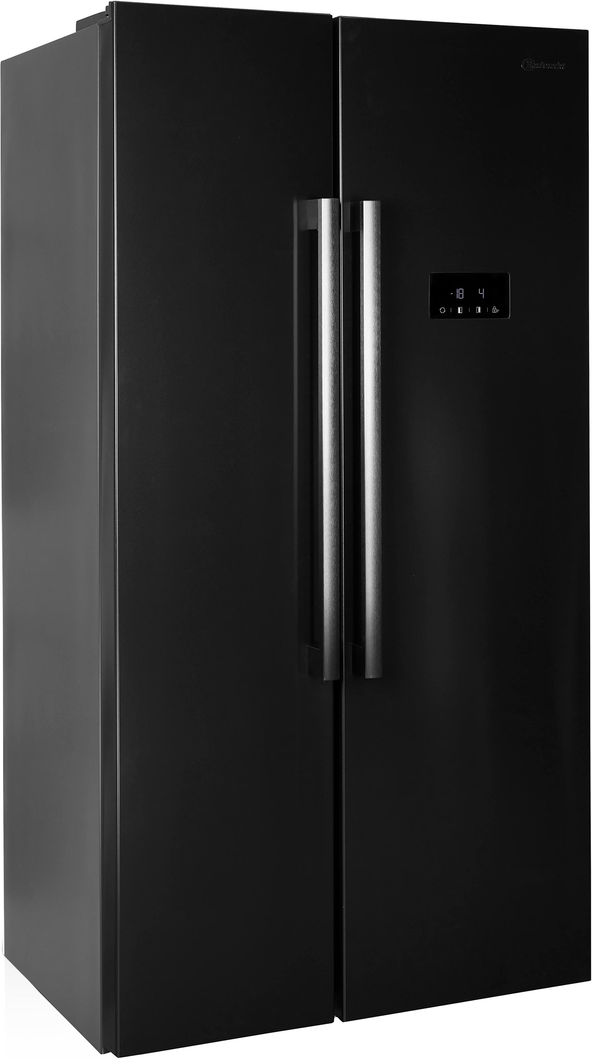 BAUKNECHT Side-by-Side SBS C90 Kühlschrank Schwarz/Silber 532 Liter