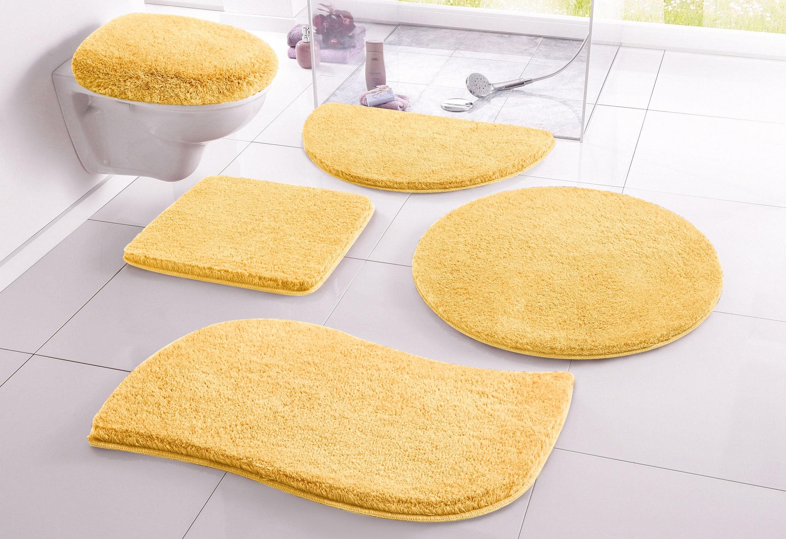 Badematte MY HOME Merida Gelb Rutschhemmend