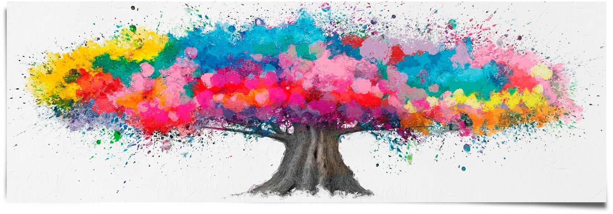 Reinders Poster Bunter Baum Bunt Panorama 158x53 cm