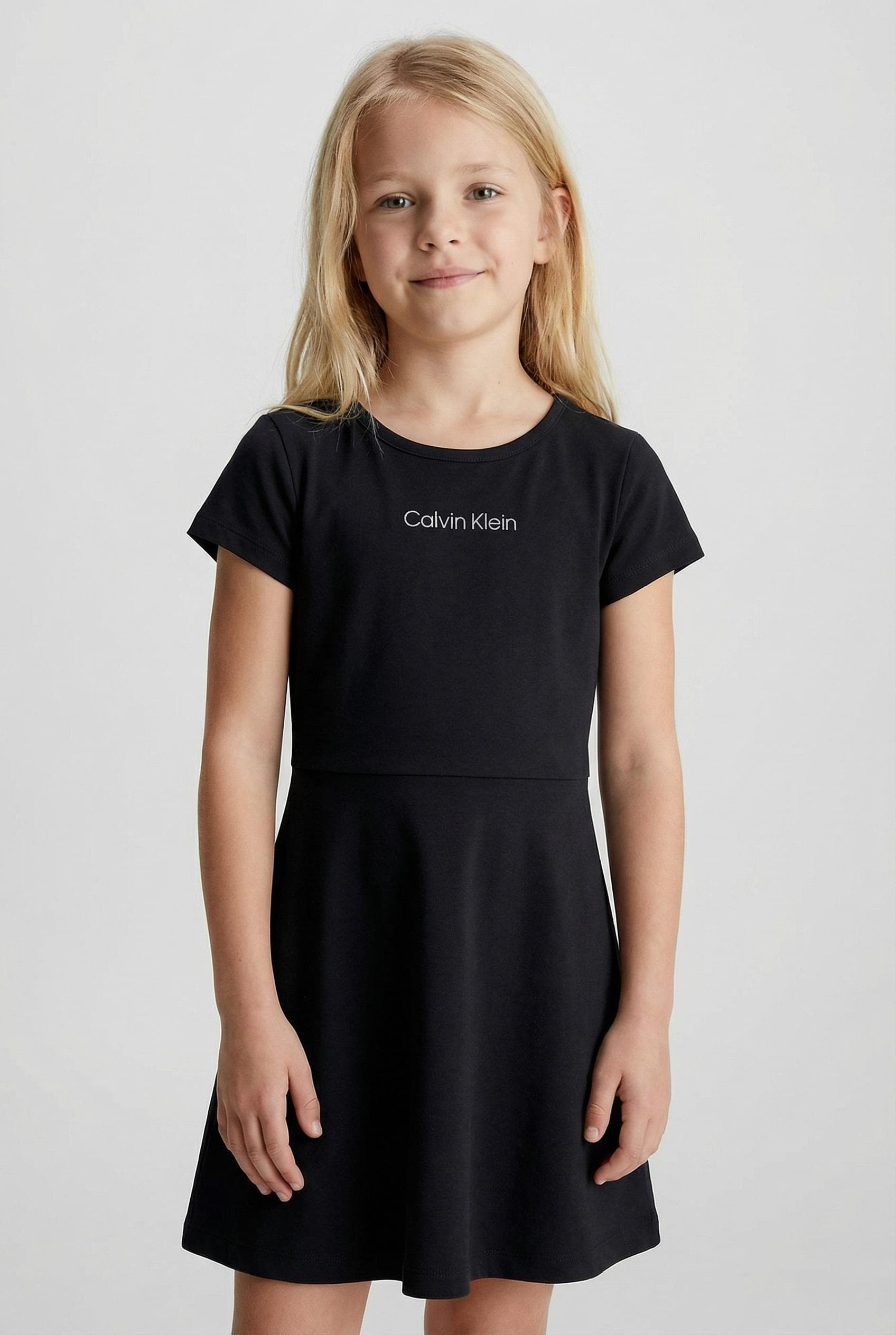 Calvin Klein Jeans Jerseykleid Mädchen Gr. 6 ck schwarz