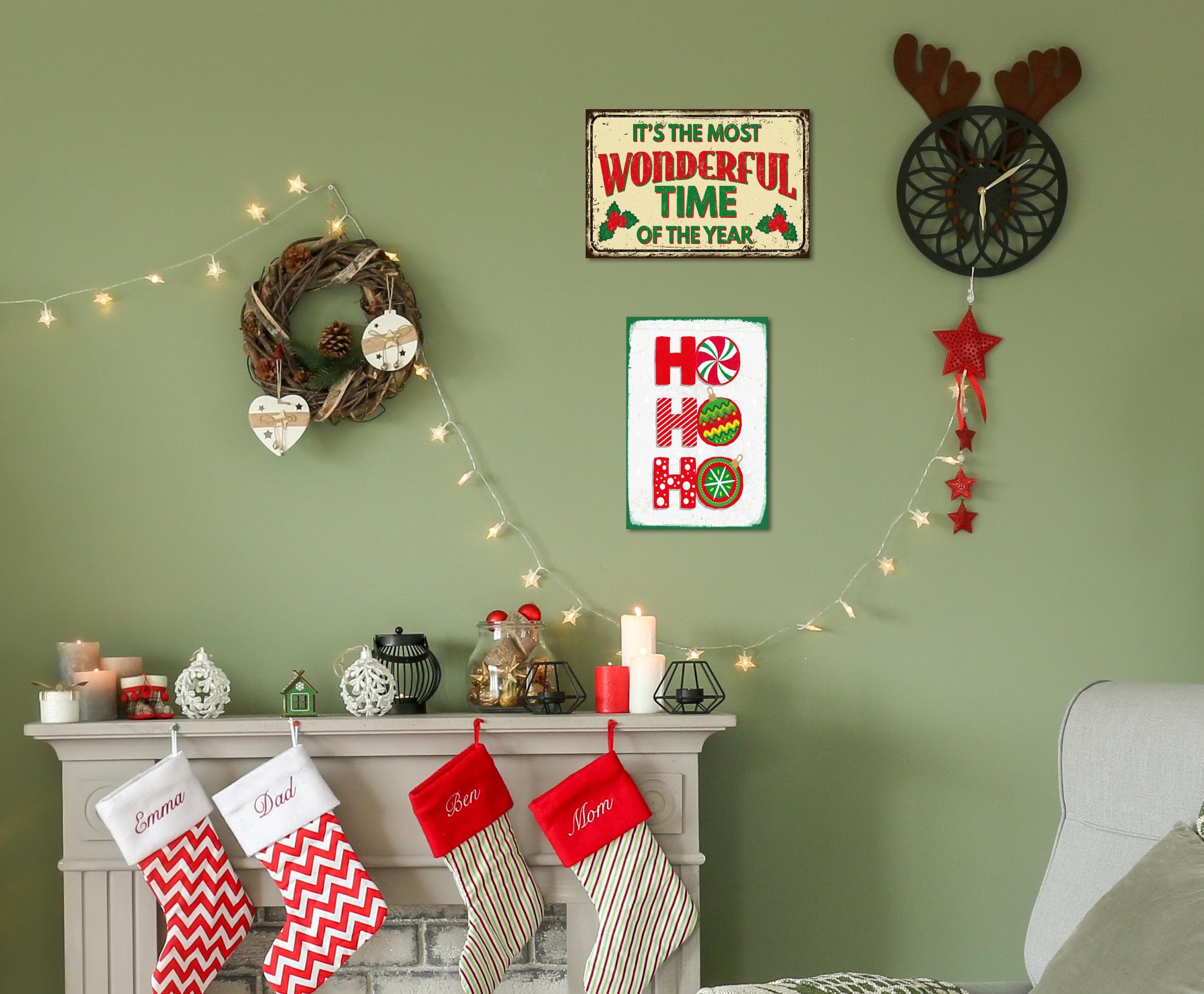 OTTO HOME Metallbild Weihnachten Blechschilder 2er-Set Bunt