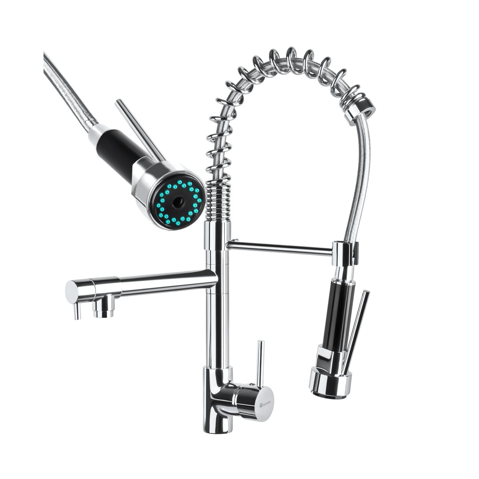 tectake Spültischarmatur Küchenarmatur Hochdruck Chrom
