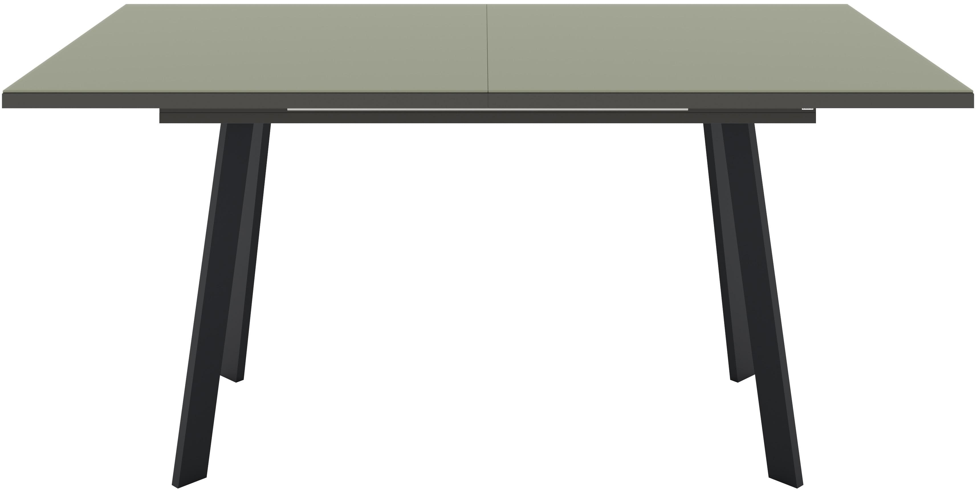 Esstisch Reno Glas Olivgrün Schwarz 4-Fuß-Gestell