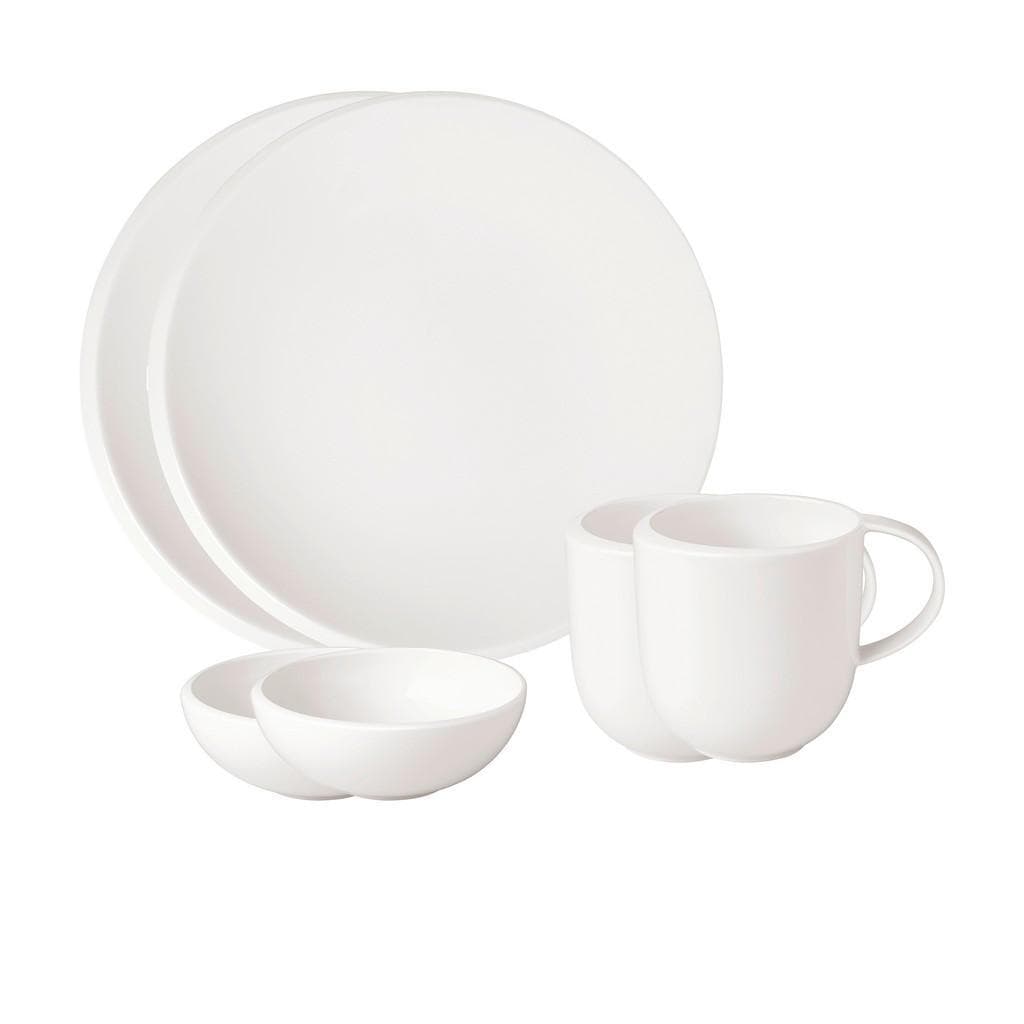 Villeroy & Boch Frühstücksservice NewMoon Weiß 6-teilig Keramik