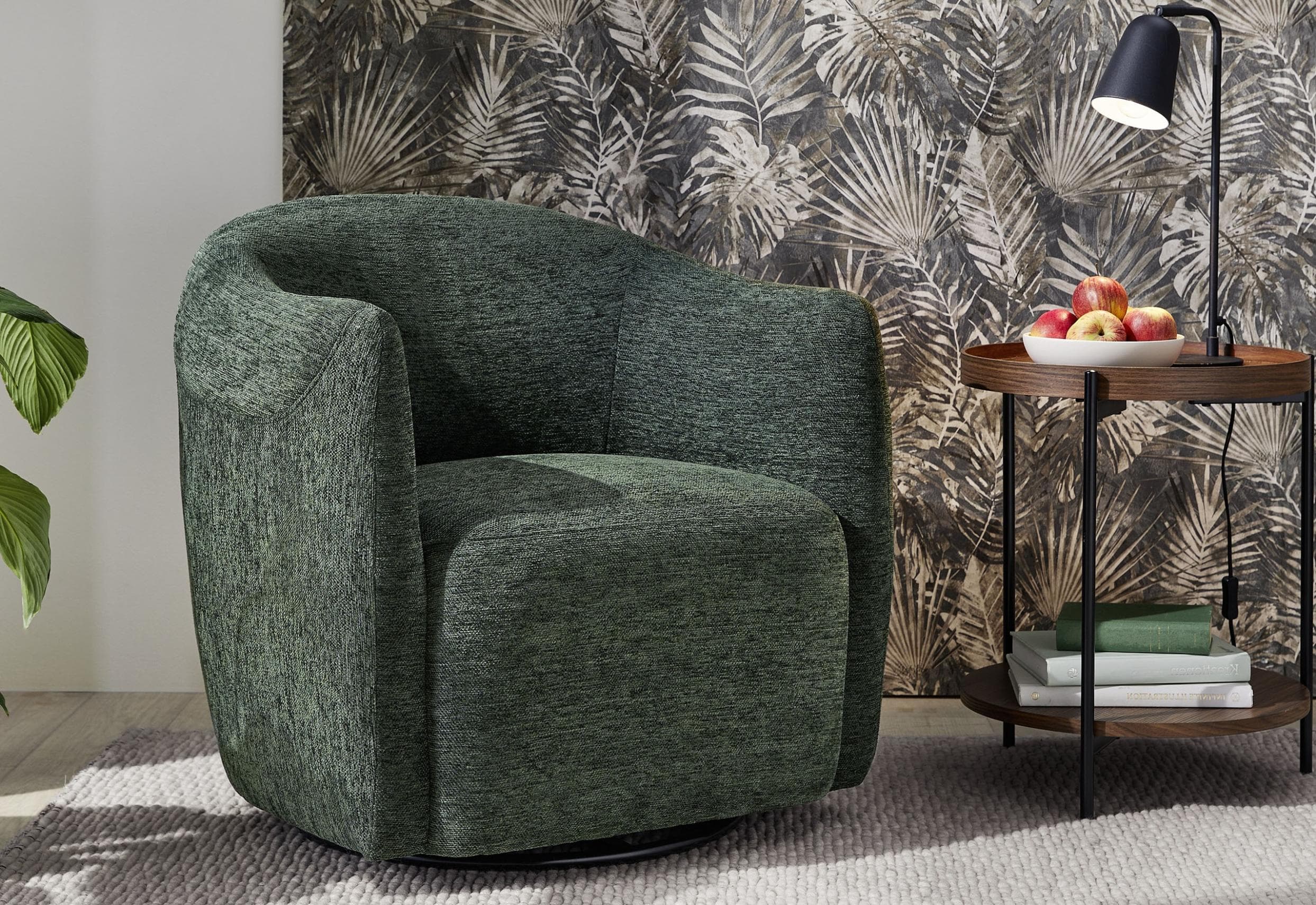 Loungesessel Nigel von Jockenhöfer Grün 360-Grad-Drehfunktion