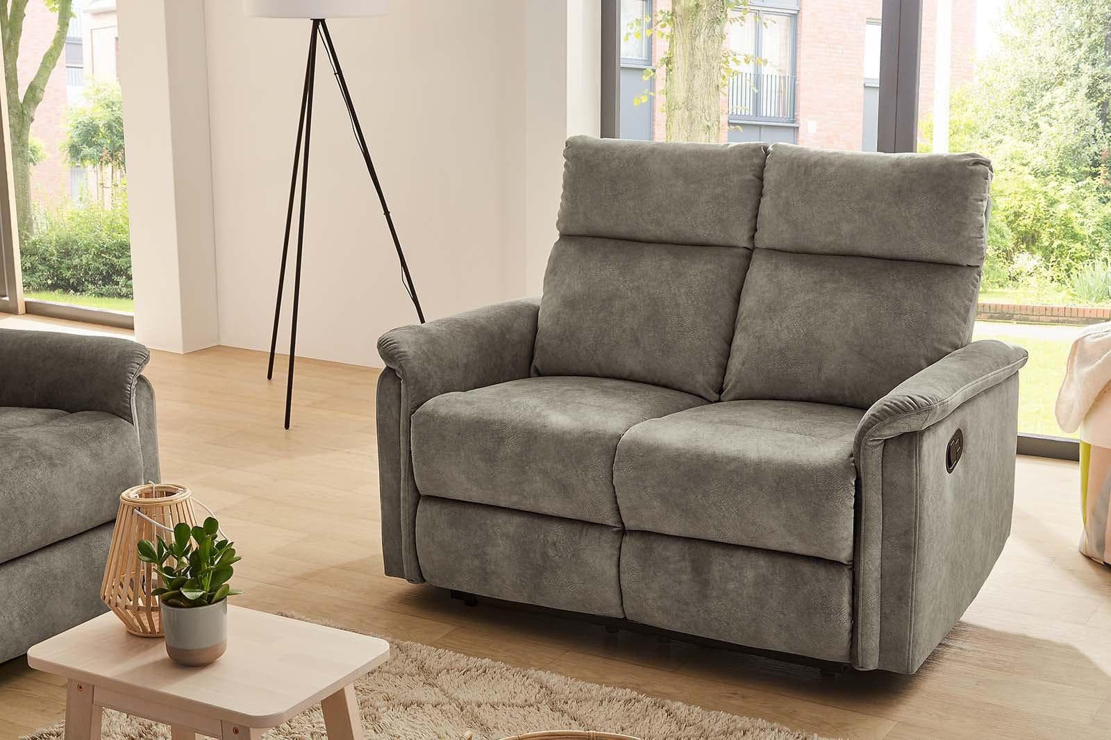 Jockenhöfer 2-Sitzer Sofa Amrum mit Relaxfunktion Grau