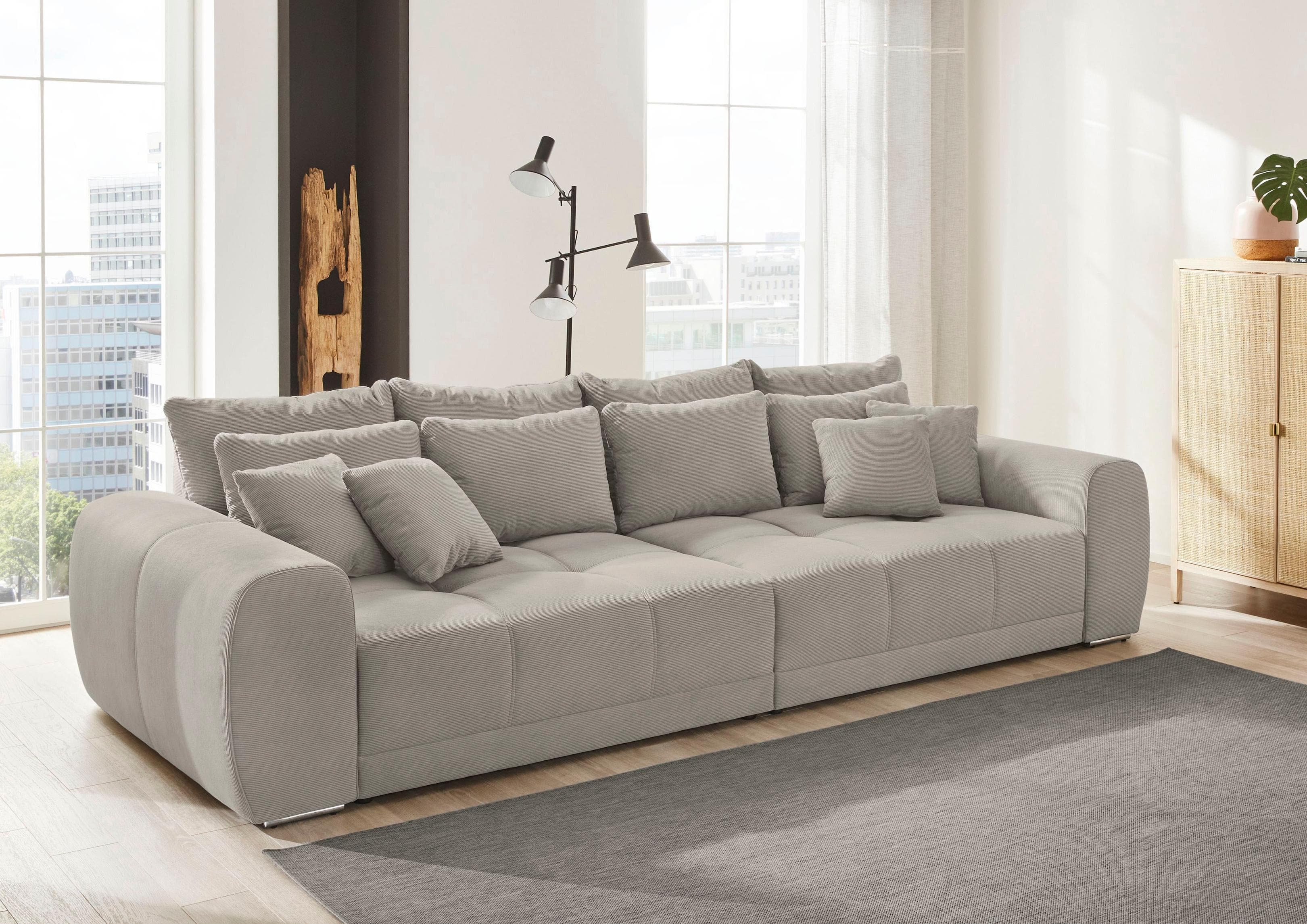 Jockenhöfer Big-Sofa Moldau XXL Grau mit Federkern
