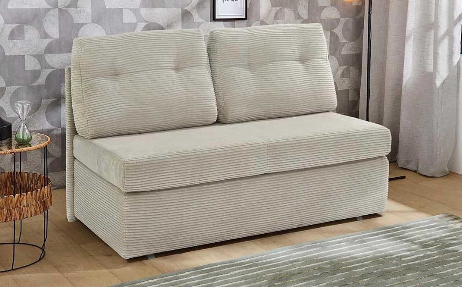 Jockenhöfer Schlafsofa Torben Grau-Beige mit Bettkasten