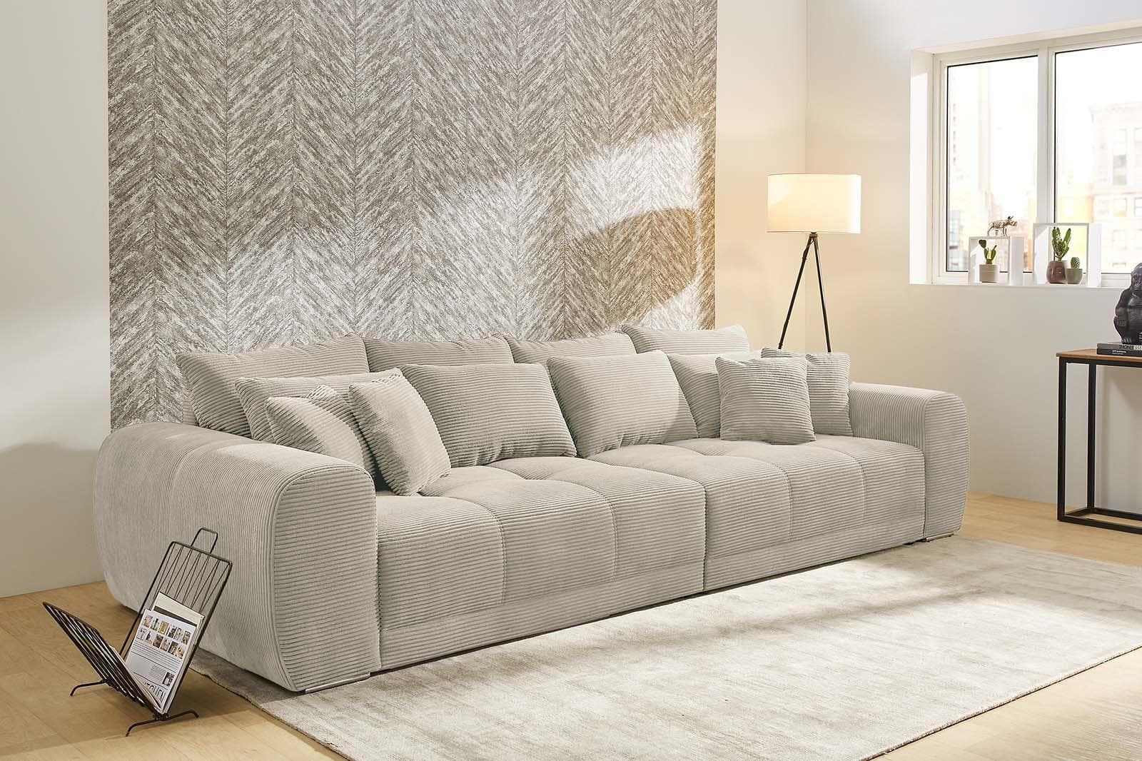 Jockenhöfer Gruppe Big-Sofa Moldau XXL Grau-Beige