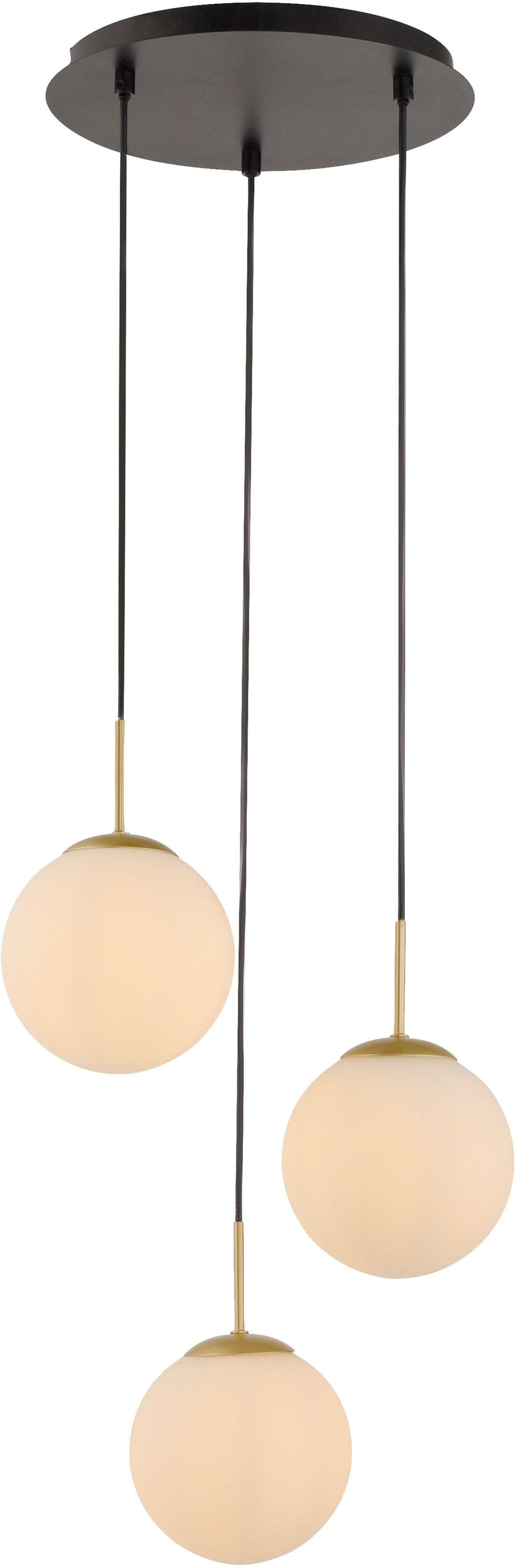 Pendelleuchte "Elorea" Schwarz Messing 3-Flammig 16cm LeGer Home by Lena Gercke