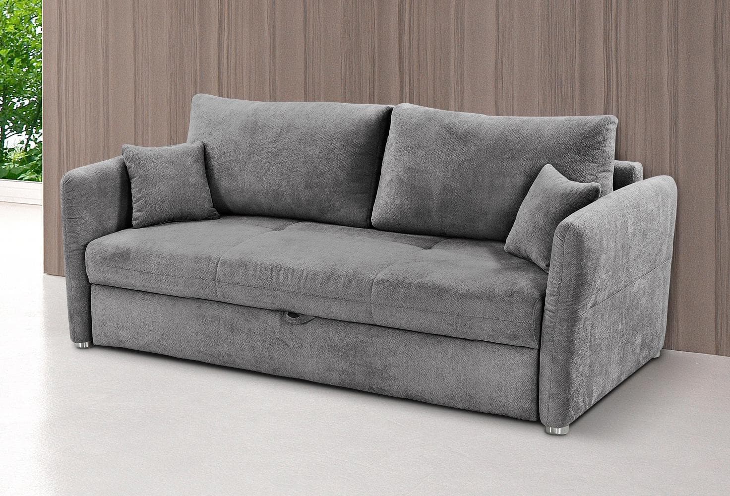 Jockenhöfer Schlafsofa Luca Hellgrau mit Bettfunktion