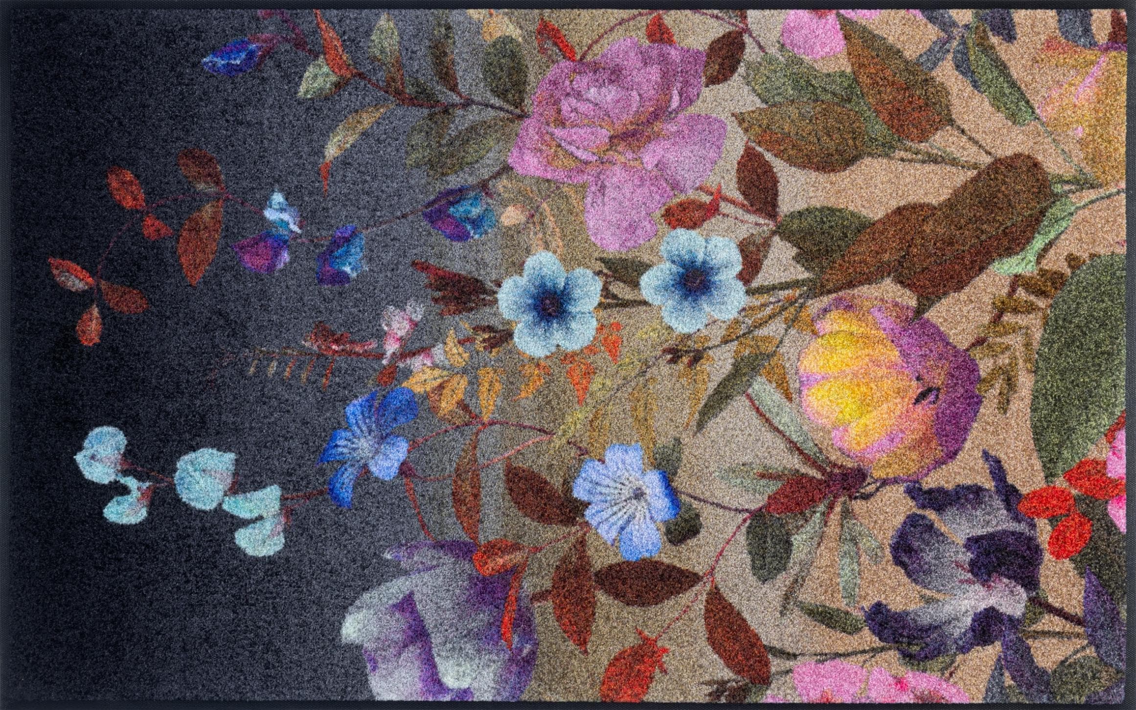 wash+dry by Kleen-Tex Teppich Midnight Blooms Bunt Polyamid
