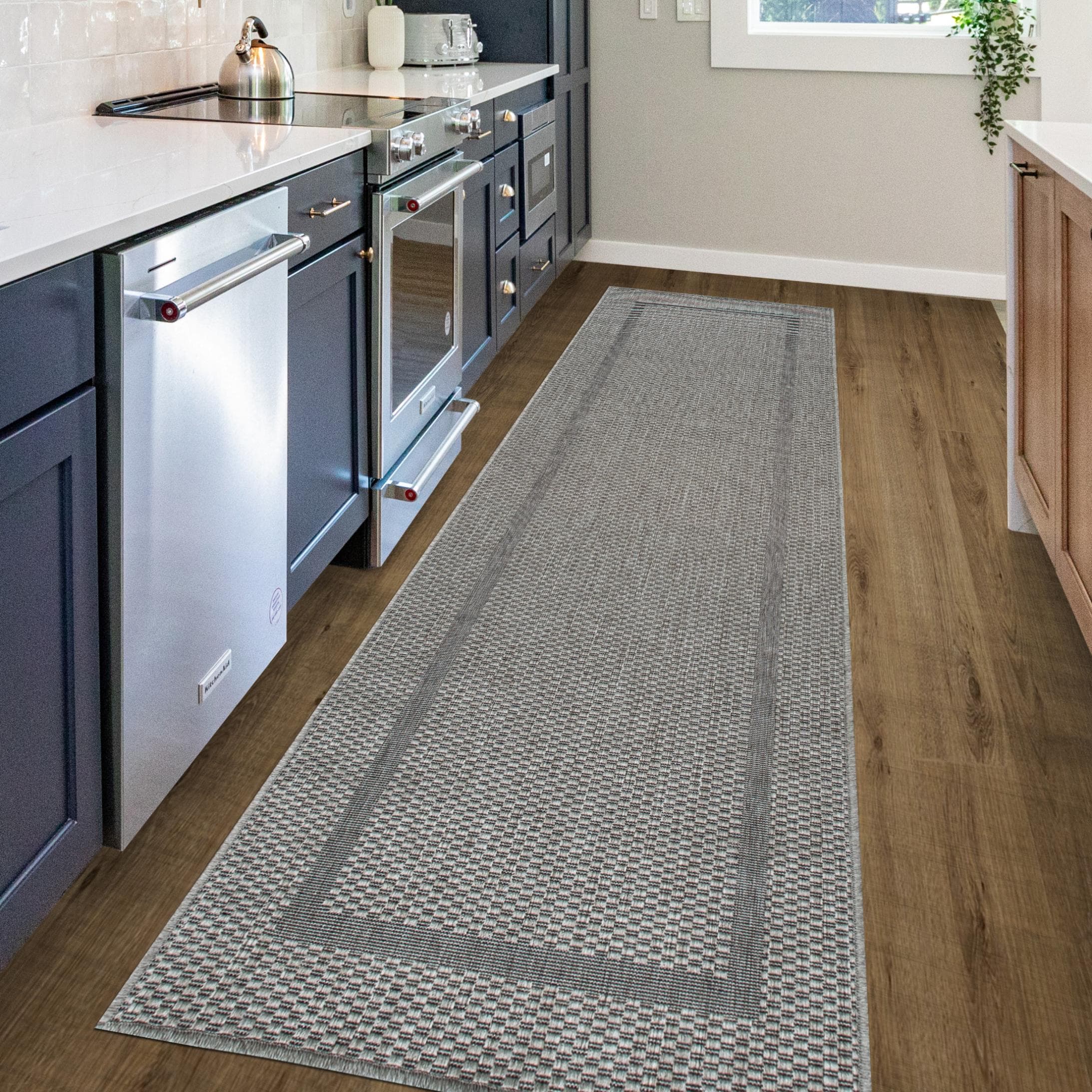 Teppich MY HOME "Venedig Bordüre" Sisal-Optik Grau