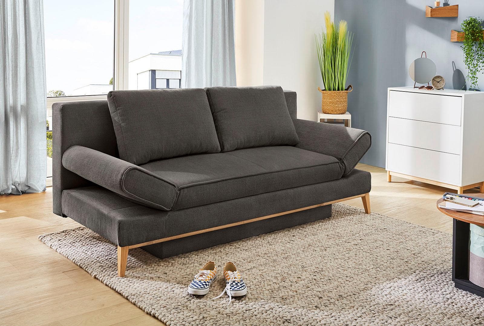 Jockenhöfer Schlafsofa Yann mit Bettkasten und Armteilverstellung