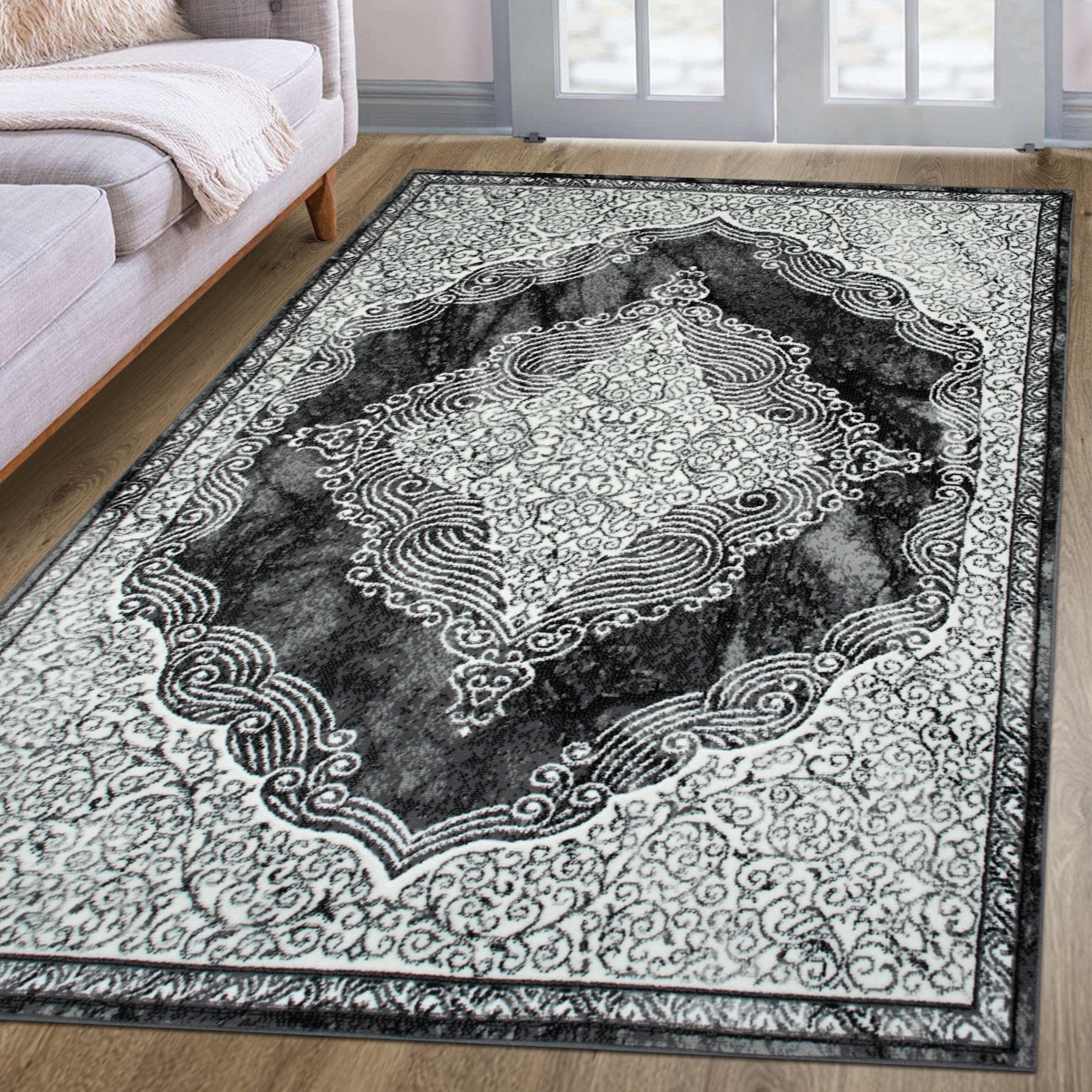 Eleganter Teppich im Orient-Design, grau, 120x180cm