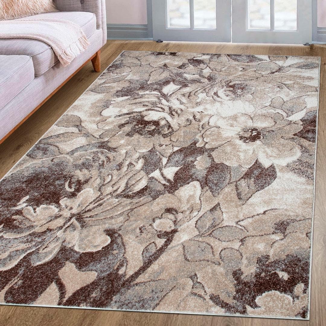 Vintage Teppich in Beige, Kunstfaser, 80x150 cm