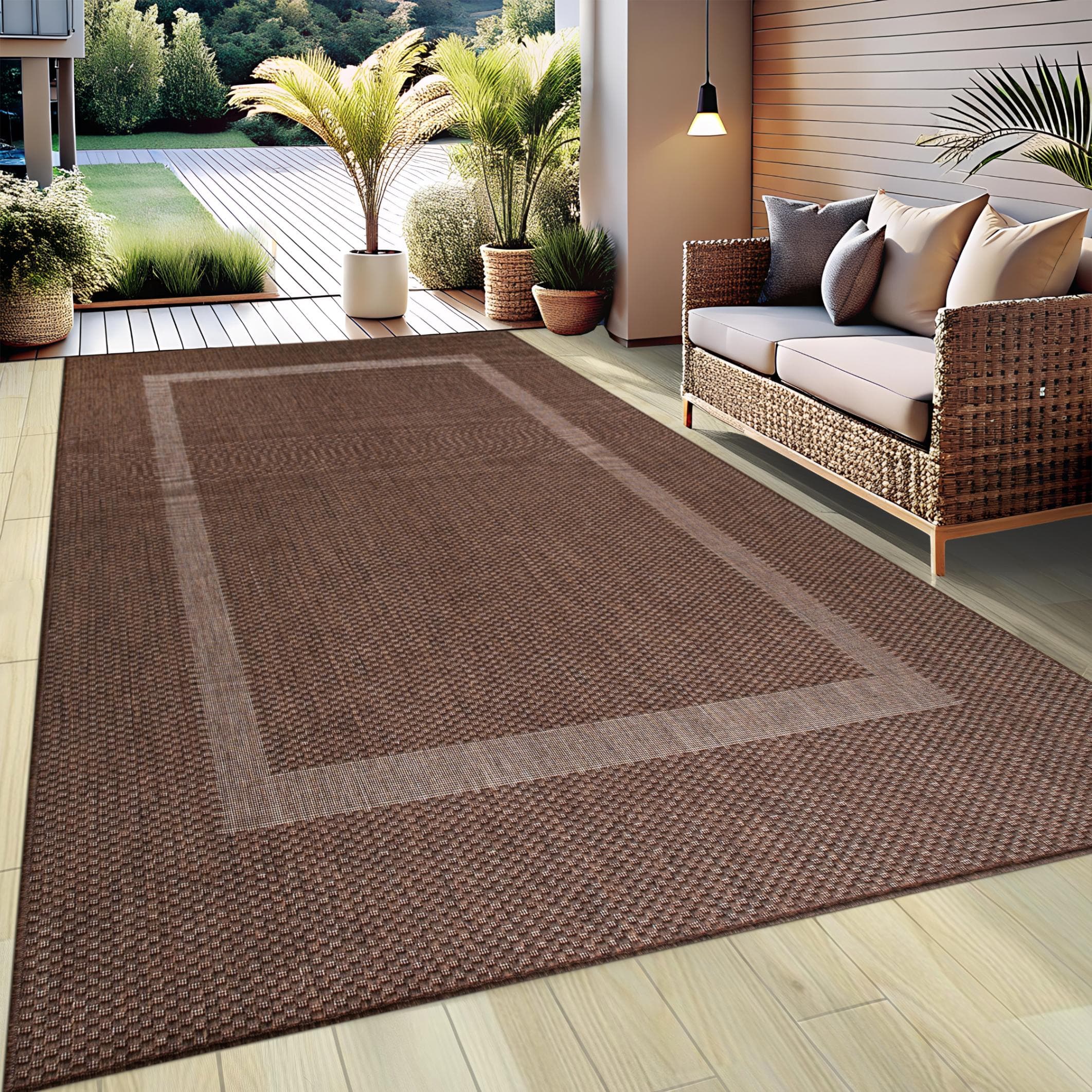 MY HOME Teppich "Venedig Bordüre" Sisal-Optik Beige