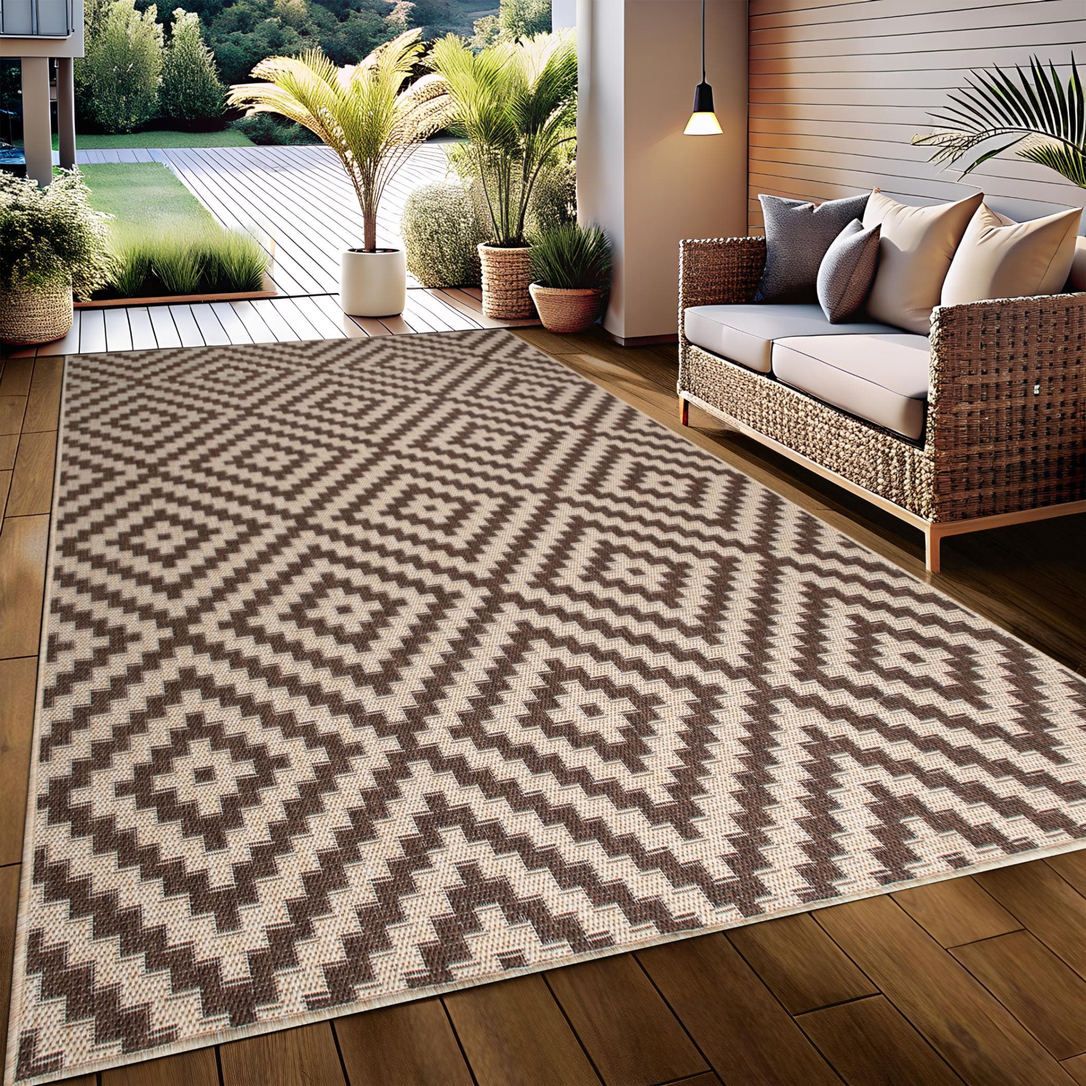 Teppich Cordoba Sisal-Optik 120x170 cm Beige