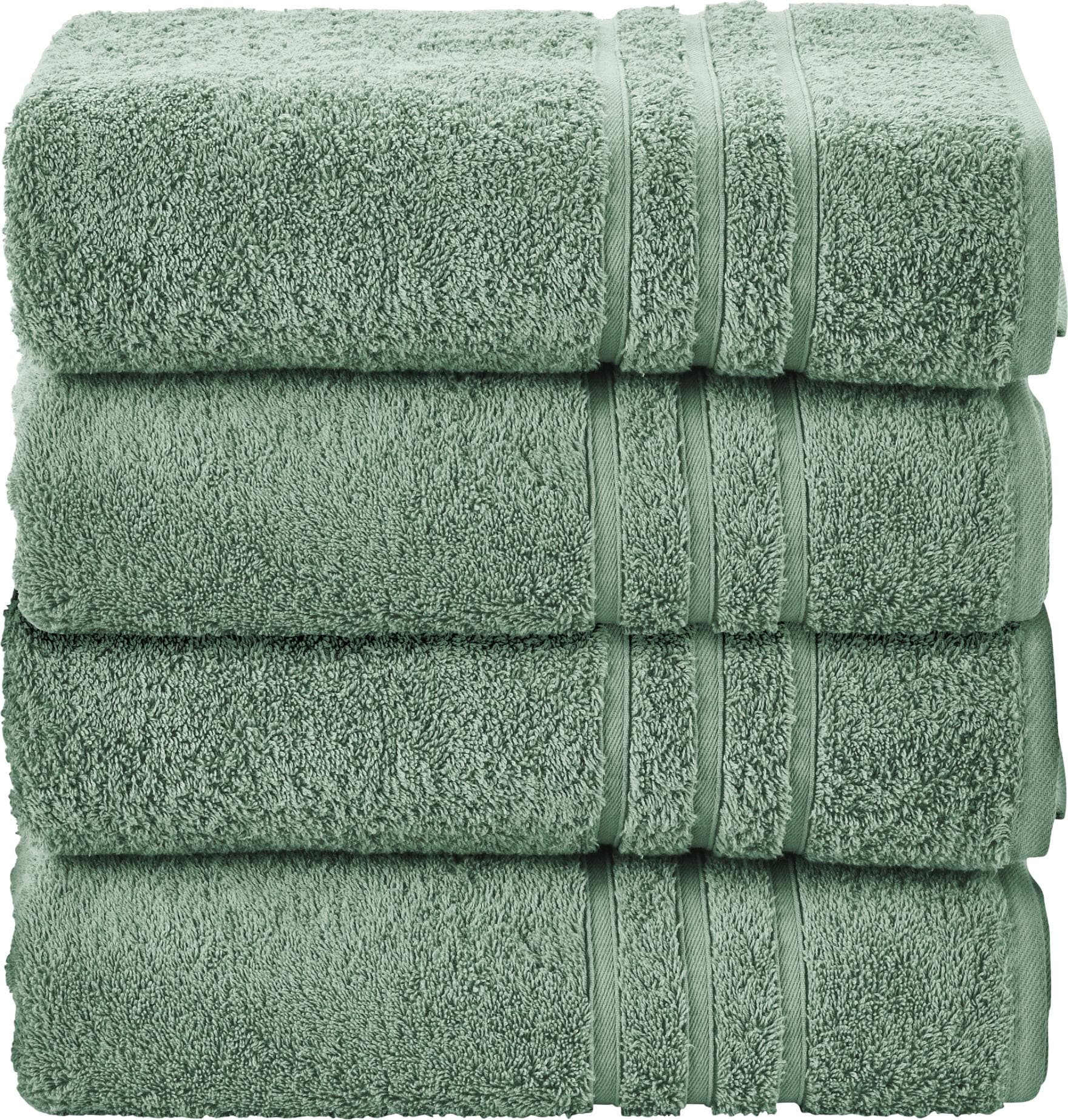 done.® Handtuch Set Daily Uni 4-tlg. Grün Walkfrottier