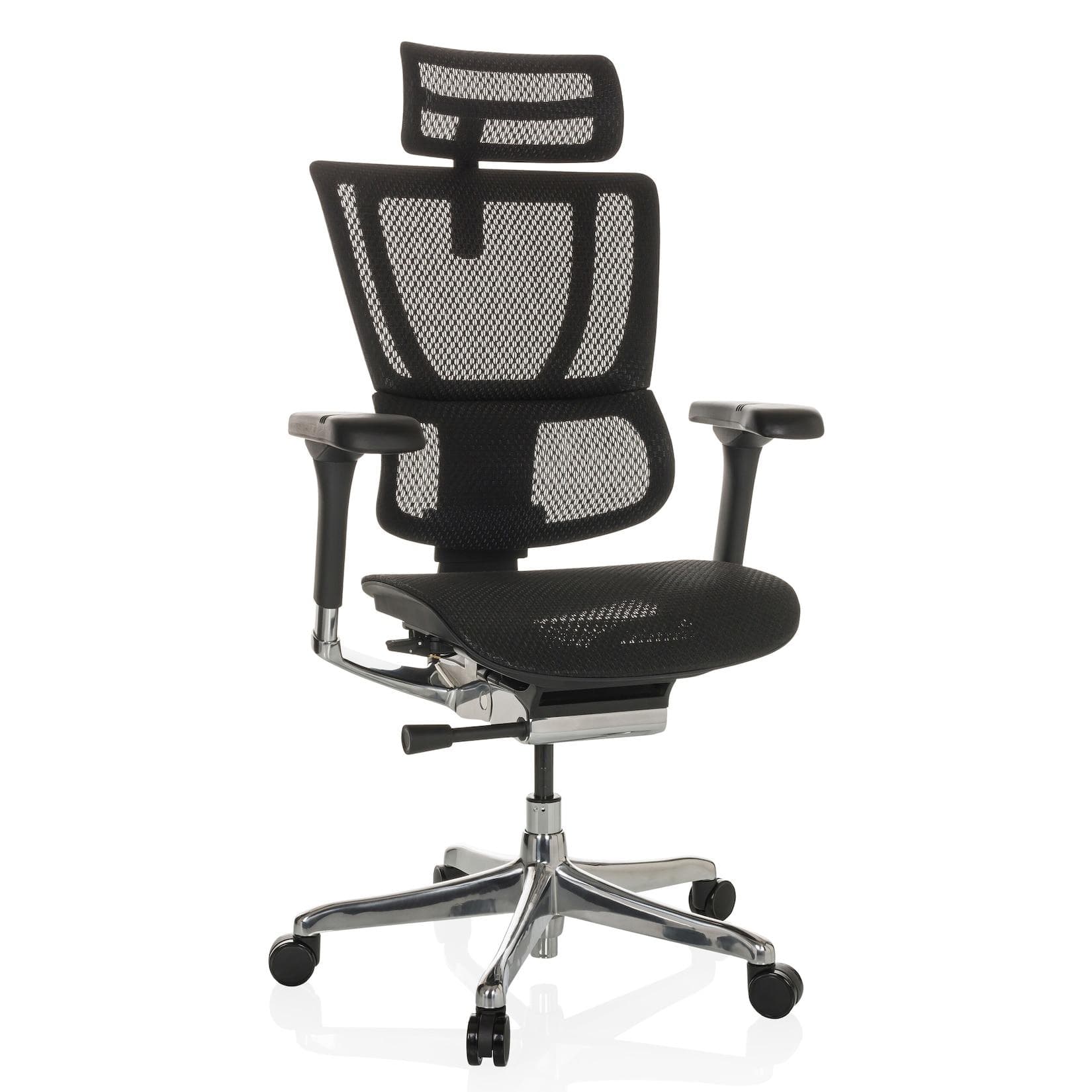 hjh OFFICE Chefsessel ERGOHUMAN SLIM GEN2 Grau Netzstoff Höhenverstellbar