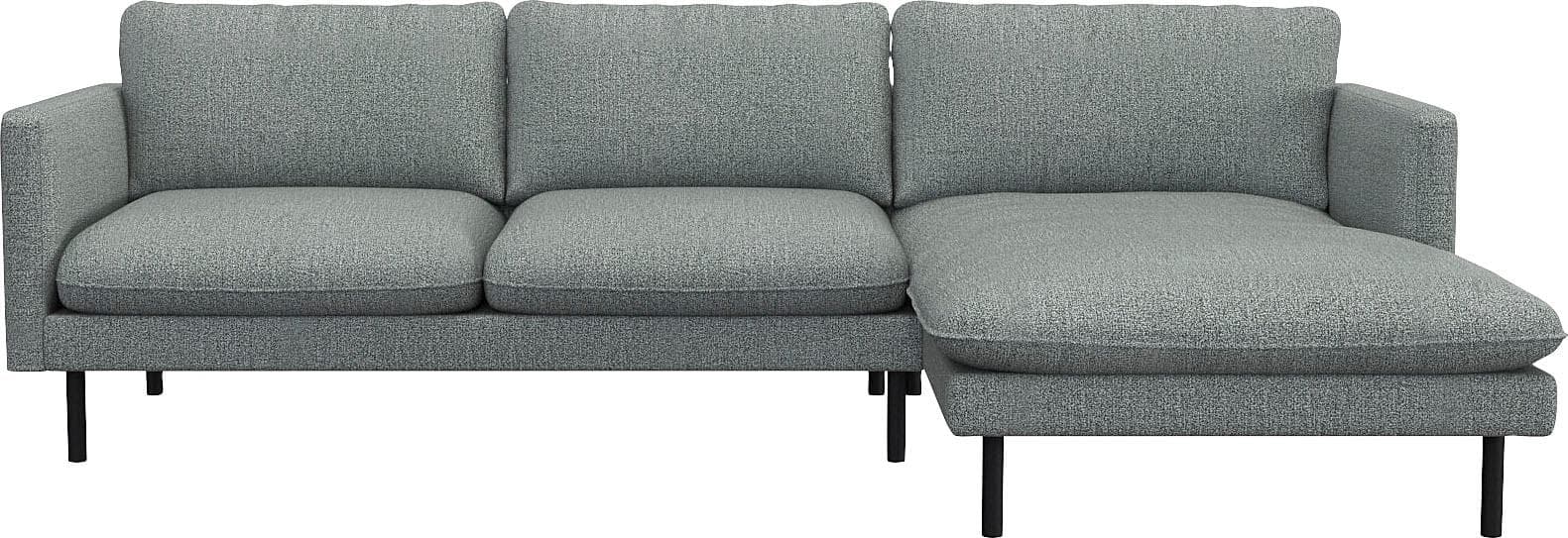 Flexlux Ecksofa Bolzano L-Form Blau Bouclé