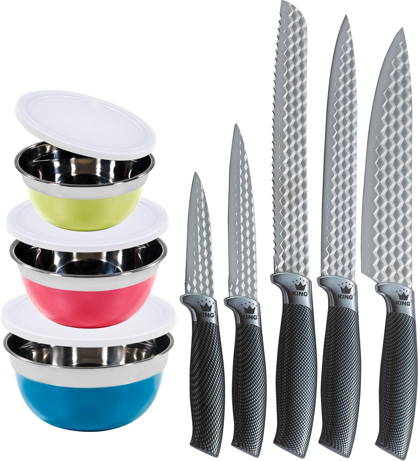 Messerset & Schüsselset in Carbon-Optik