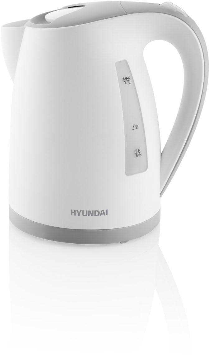 HYUNDAI Wasserkocher VK107G Weiß Grau 2200W 1,7L