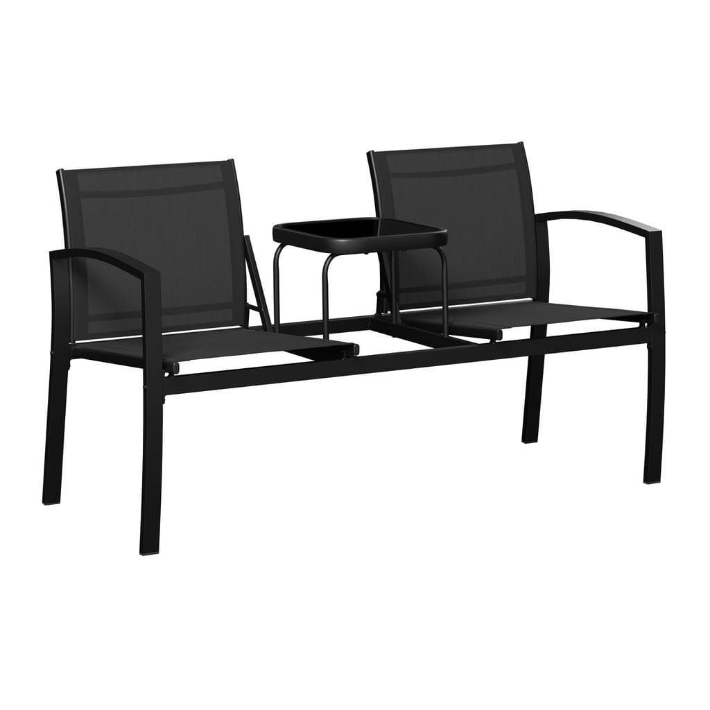 Ambia Garden Gartenbank Anthrazit Metall 2-Sitzer