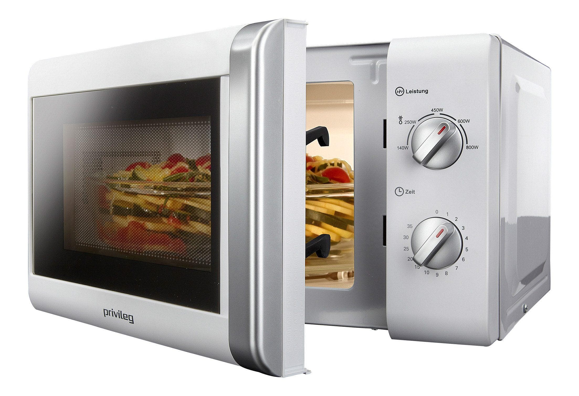 Privileg Mikrowelle 148438 Silber 800 Watt 20 Liter