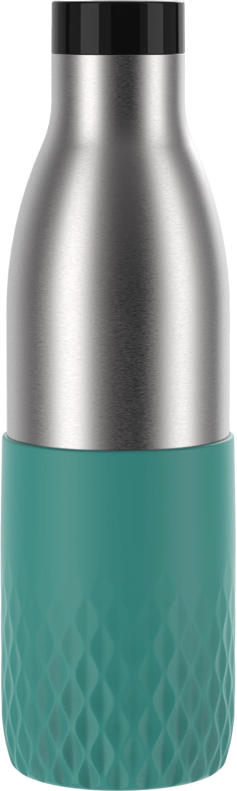 Emsa Trinkflasche Bludrop Sleeve Blau Edelstahl