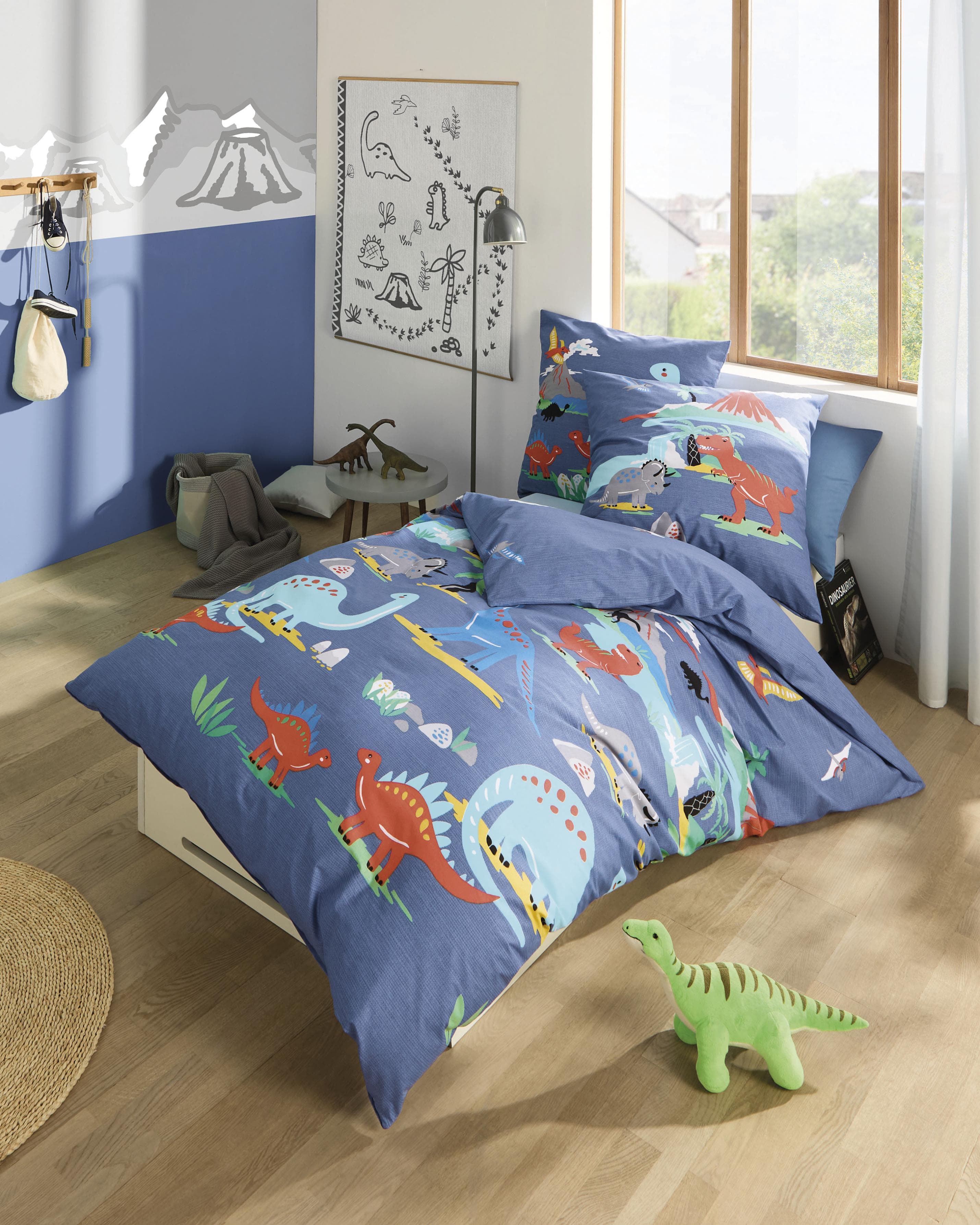 Kaeppel Kinderbettwäsche Dinosaurus Renforcé: Dino-Motiv & Baumwolle