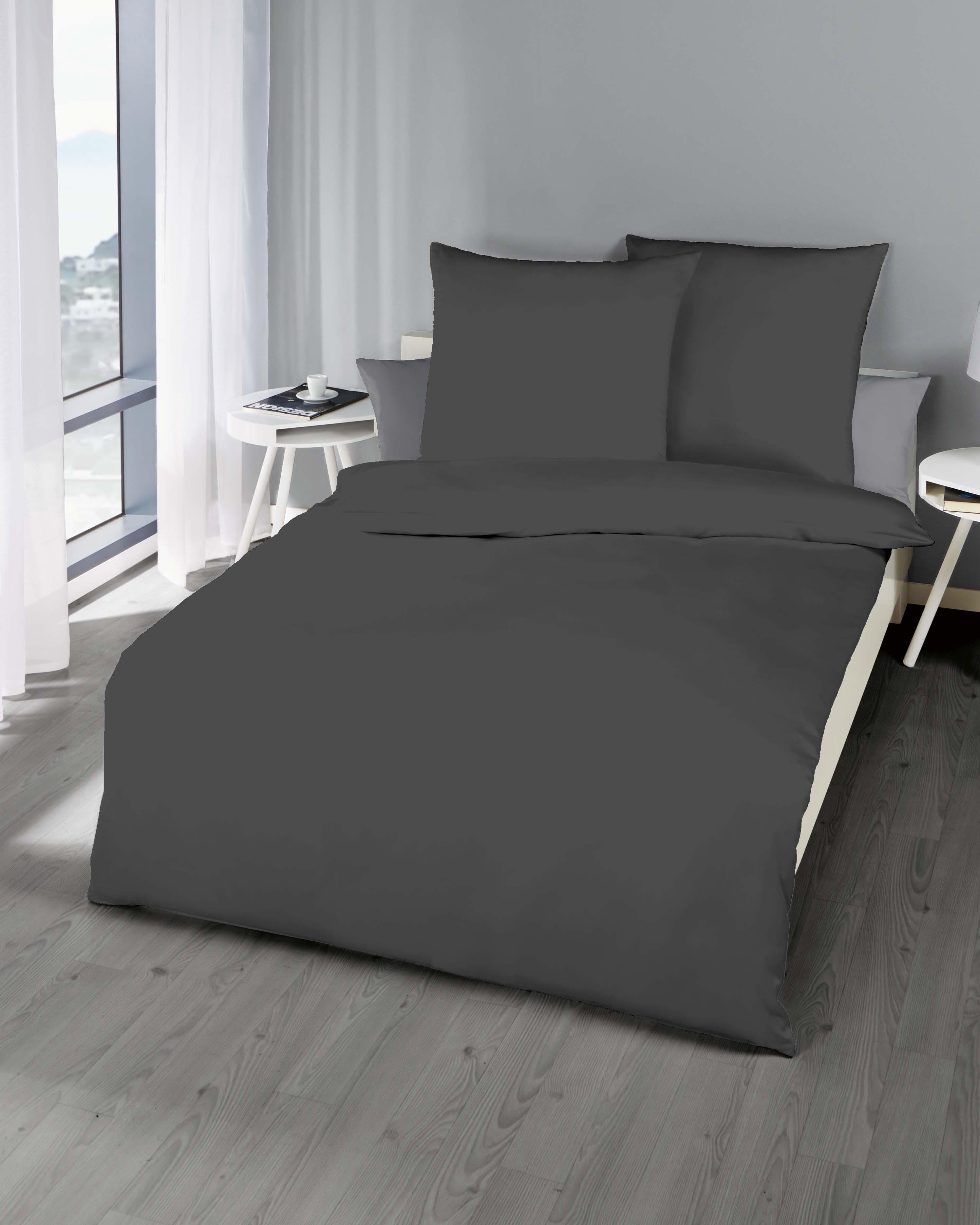 Kaeppel Bettwäsche Uni Feinbiber 3-teilig