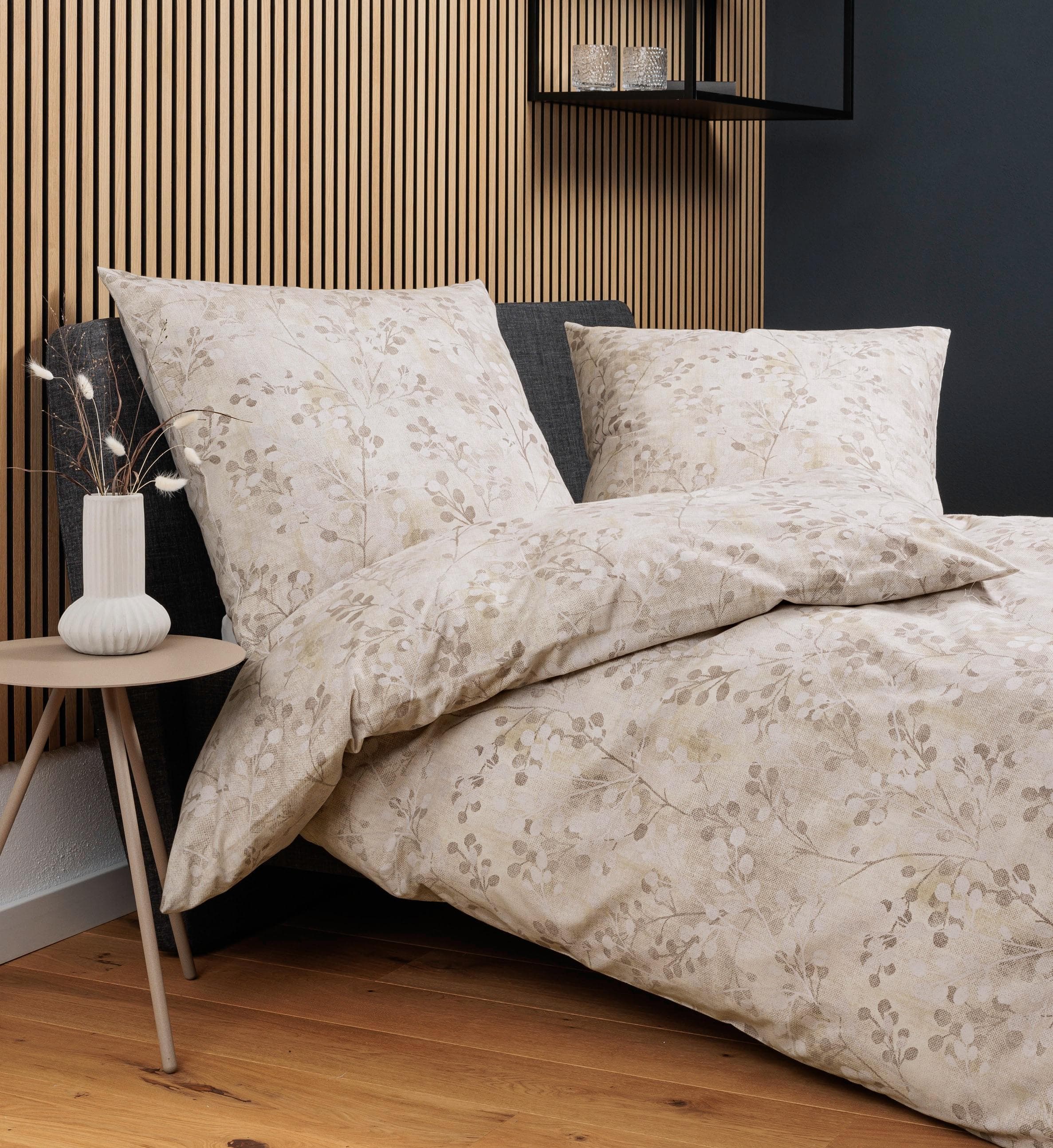 Janine Soft-Cotton Bettwäsche Set Silber 155x220cm