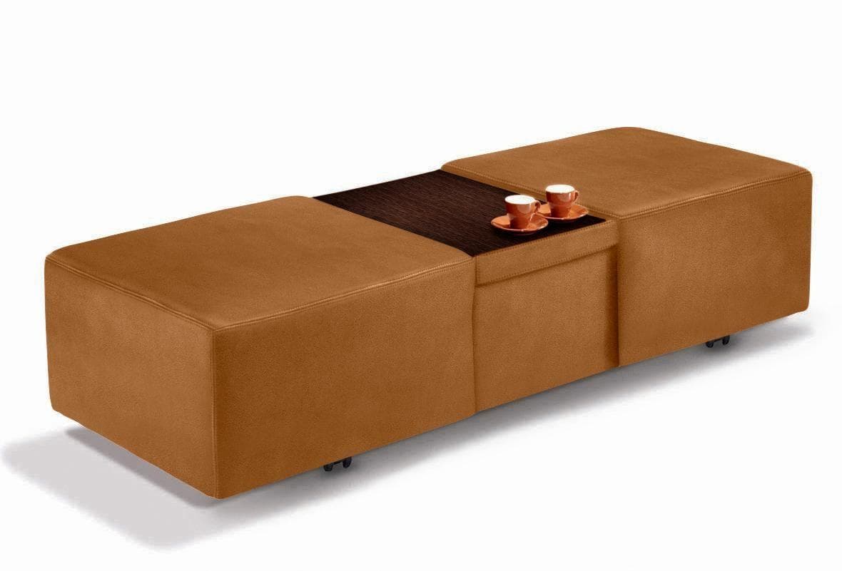 W.SCHILLIG Hocker taboo Ausziehbar mit Stauraum Polyester Lederoptik