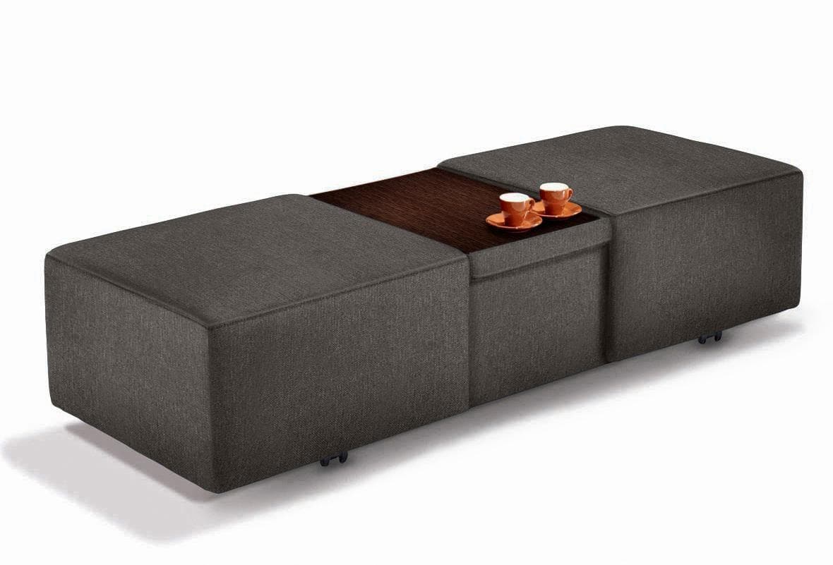 W.SCHILLIG Hocker taboo Schwarz Ausziehbar mit Stauraum