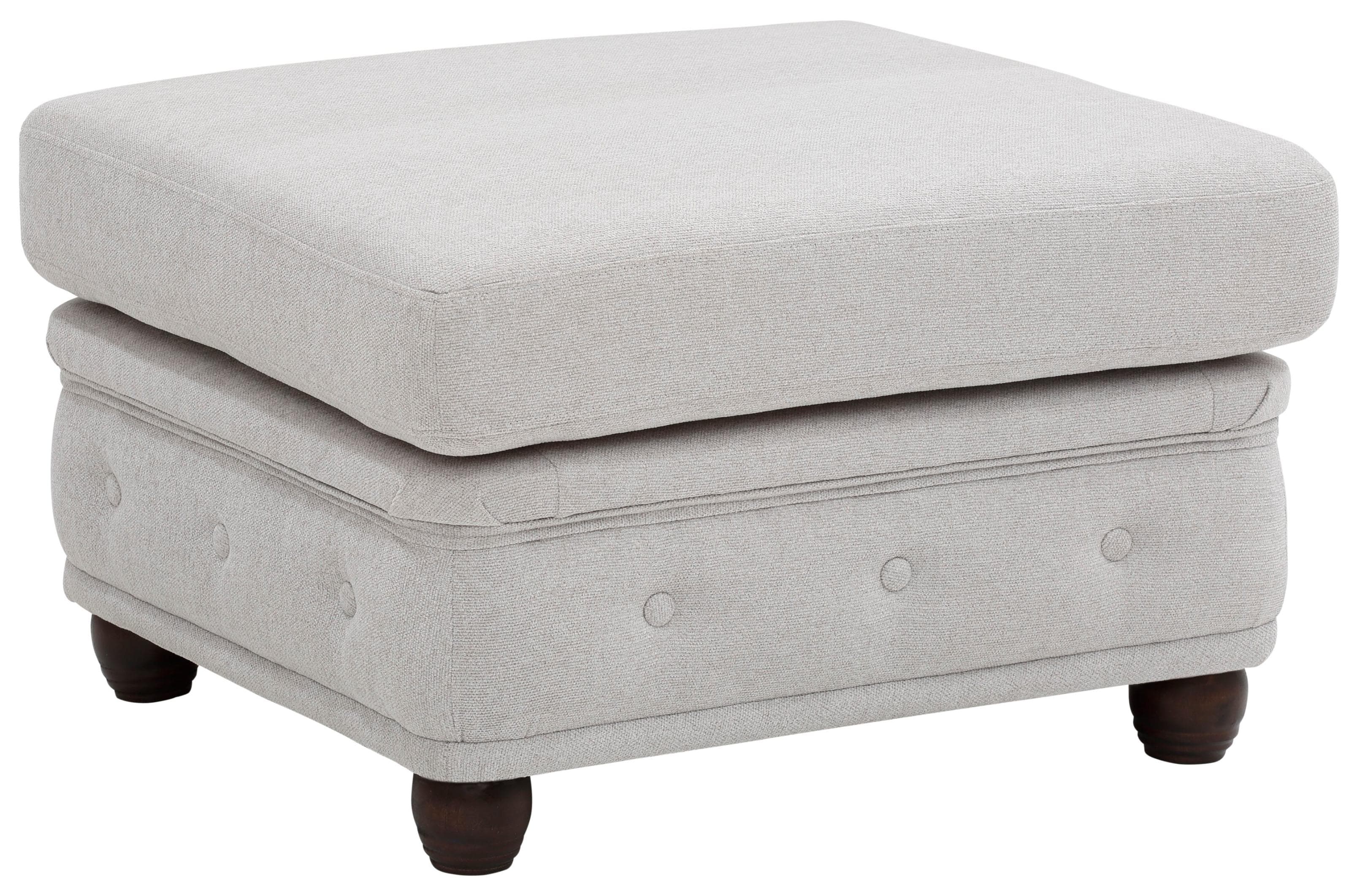 Polsterhocker HOME AFFAIRE New Castle Silber