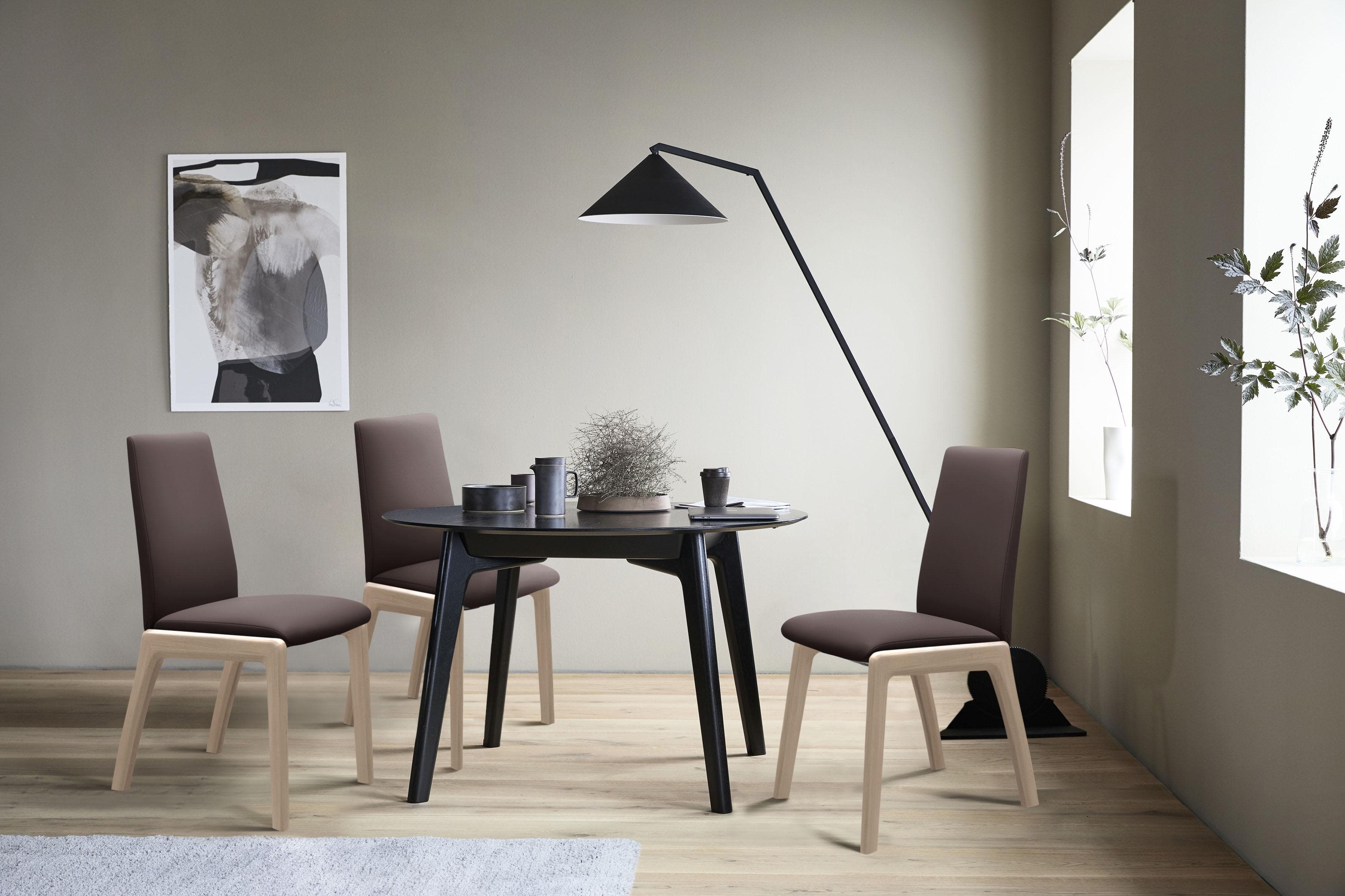 Stressless Polsterstuhl Laurel Low Back in Eiche Natur mit BalanceAdapt™